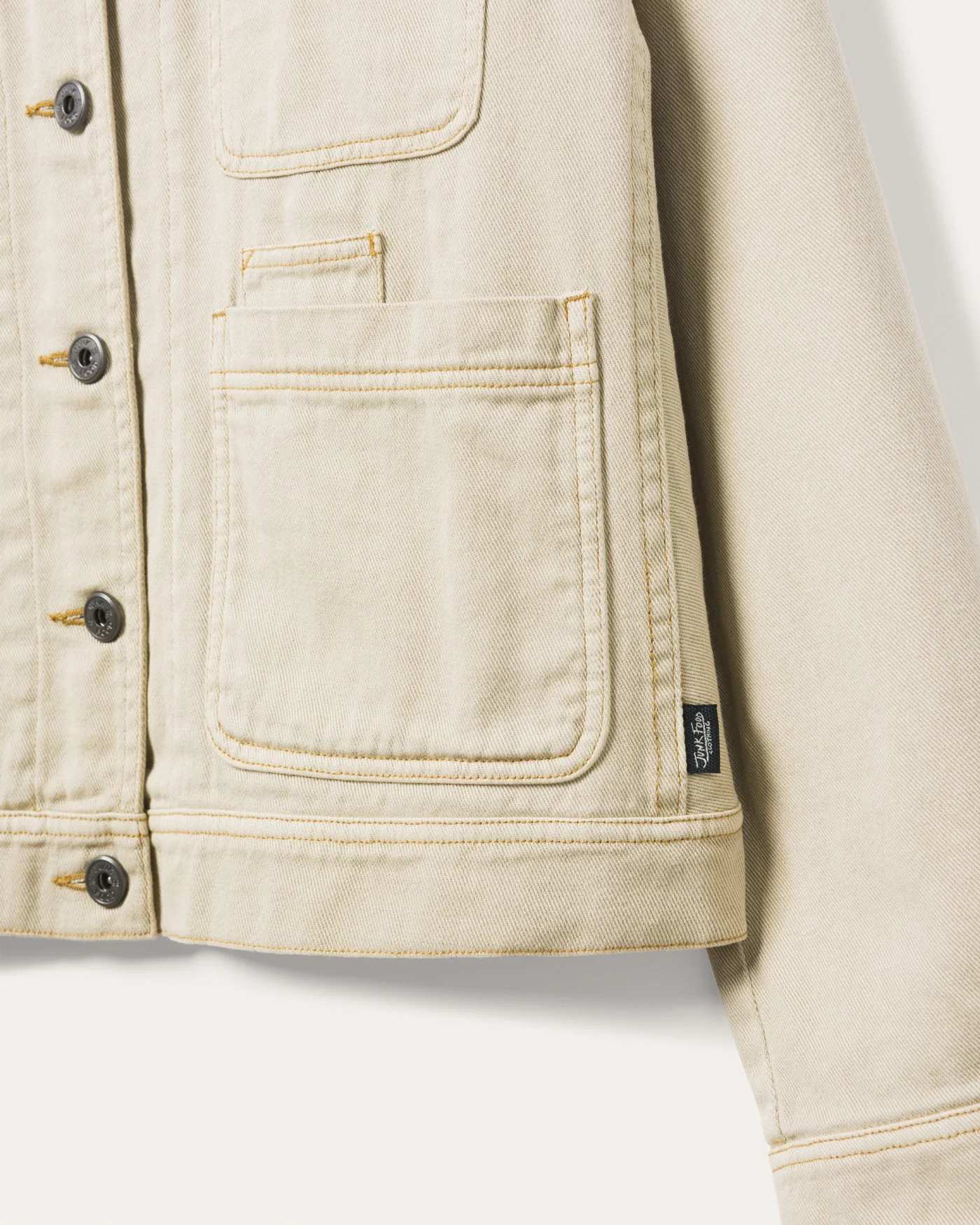 Women's Denim Corded Collar Chore Jacket - Image 9