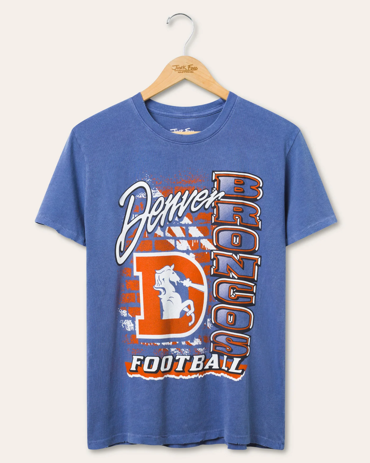 Women's Denver Broncos Brick Vintage Tee