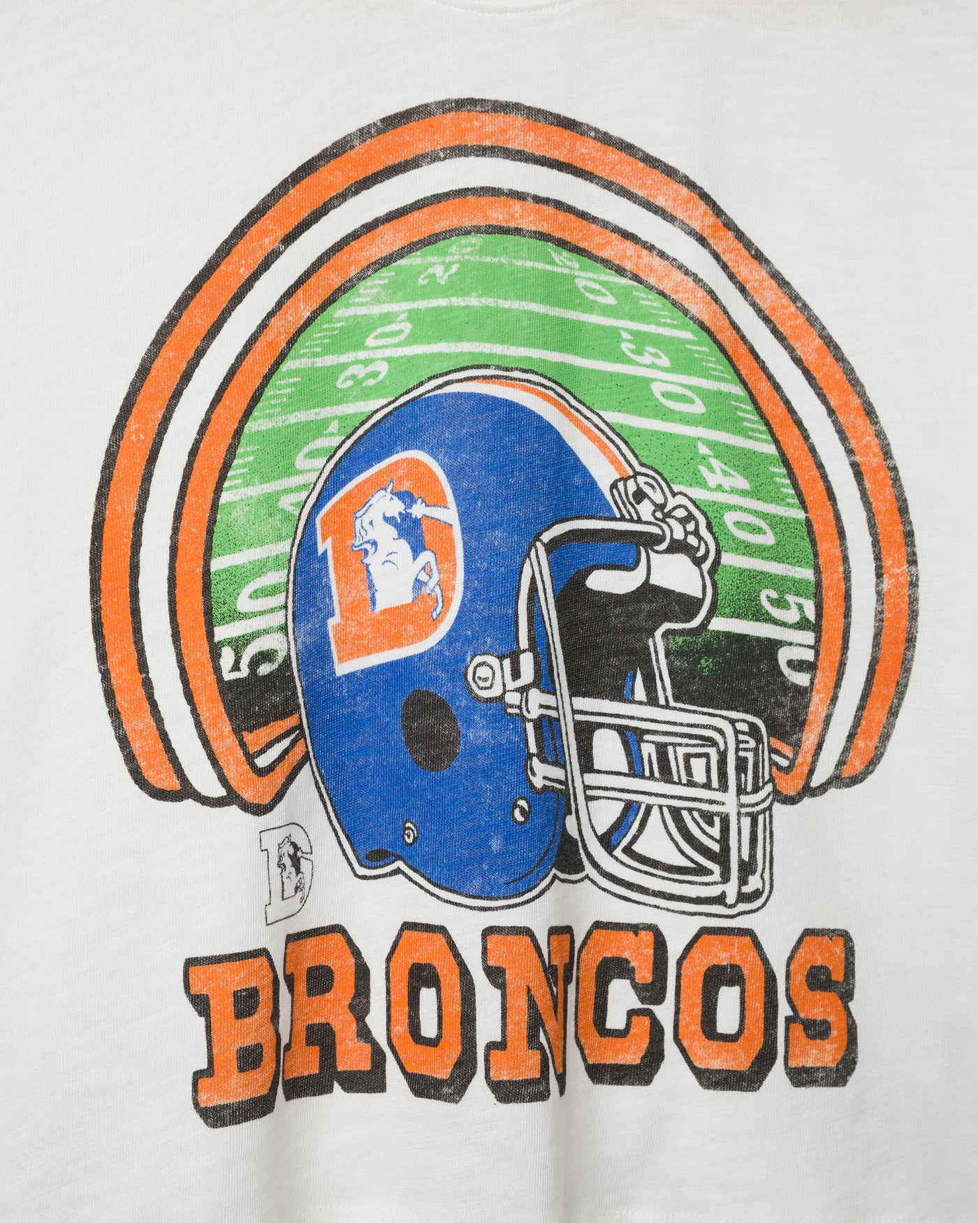 Women's Denver Broncos Game Time Mock Neck Crop Tee - Image 5