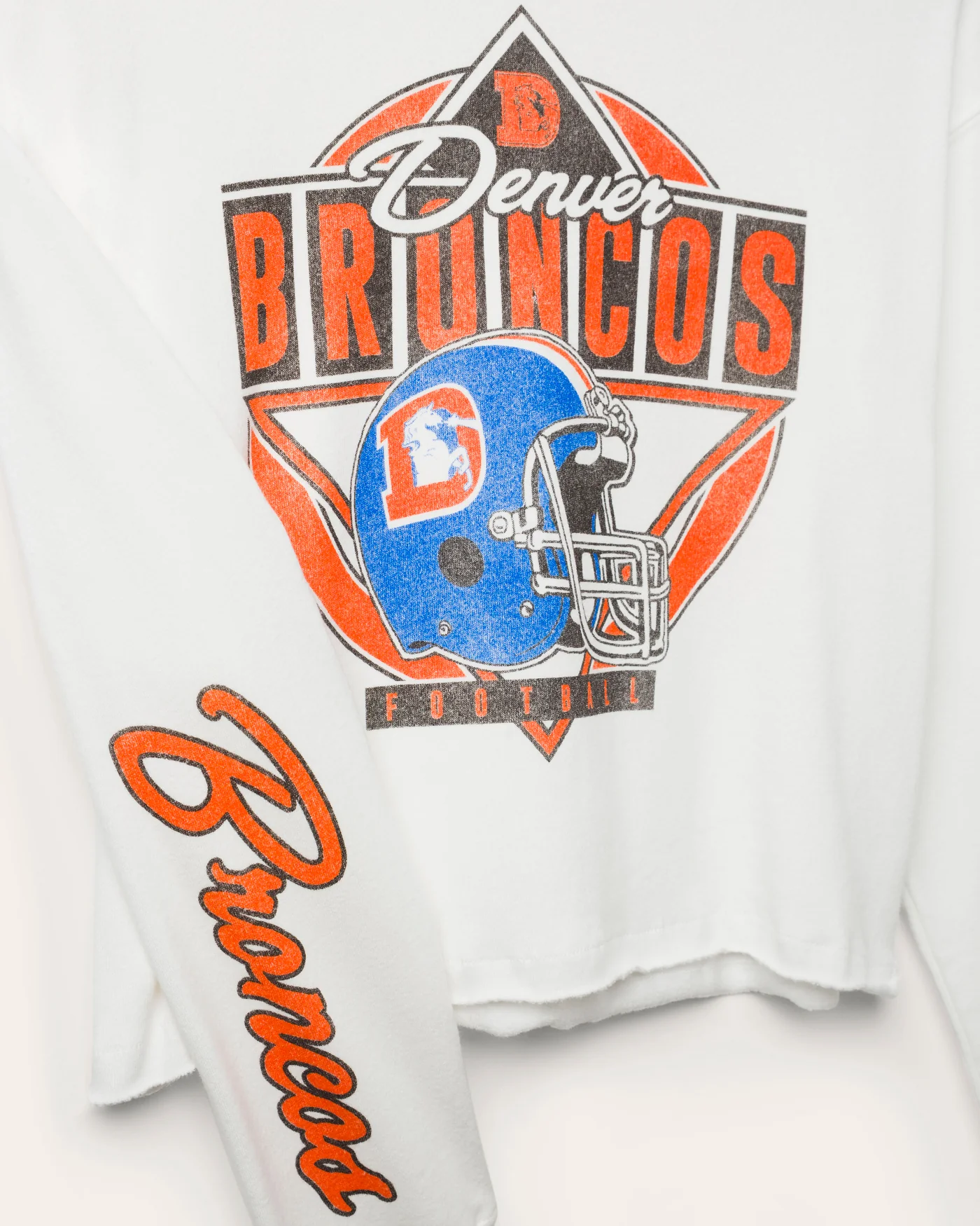 Women's Denver Broncos Helmet Crop Fleece - Image 5