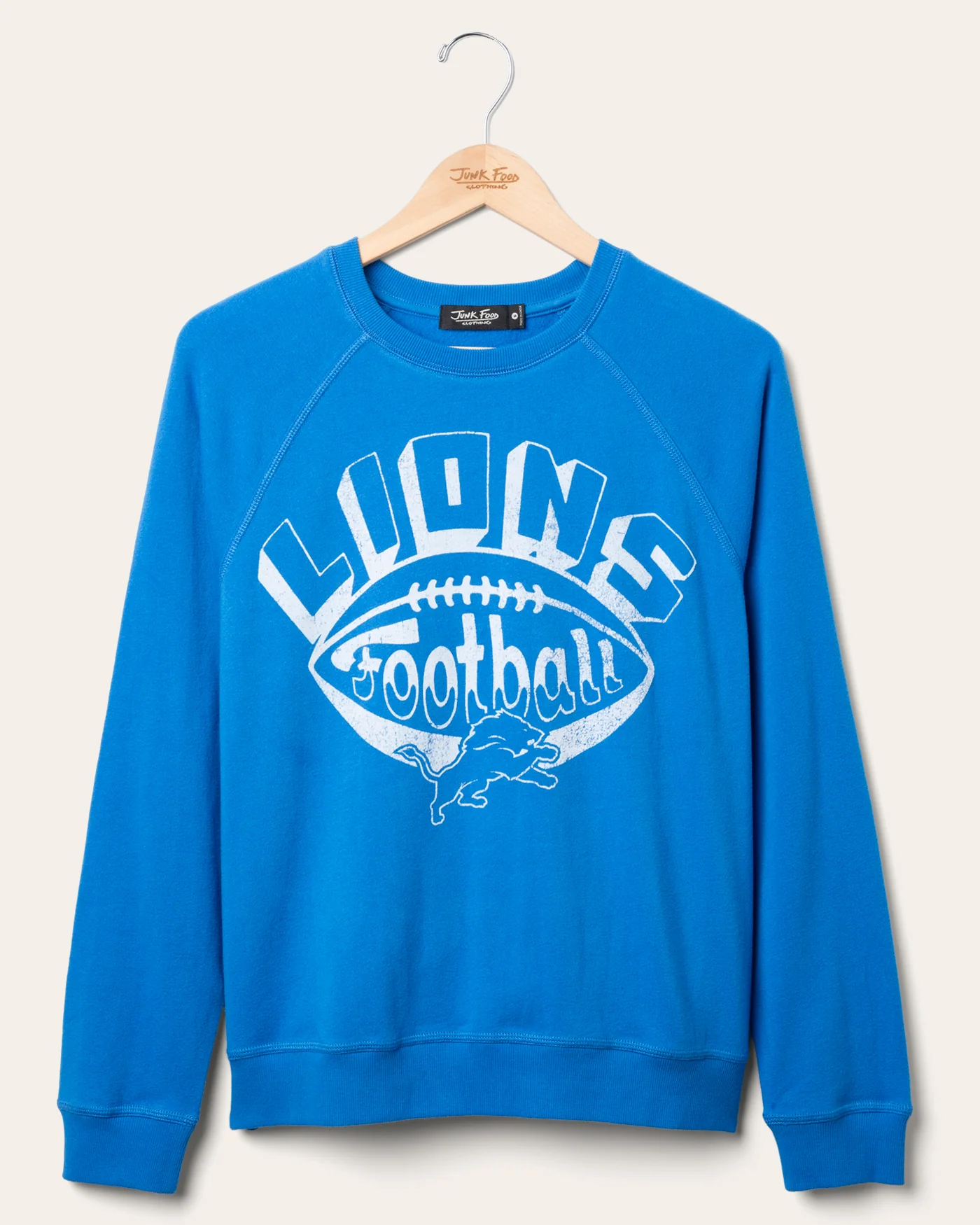 Women's Detroit Lions Football Raglan Crew Fleece