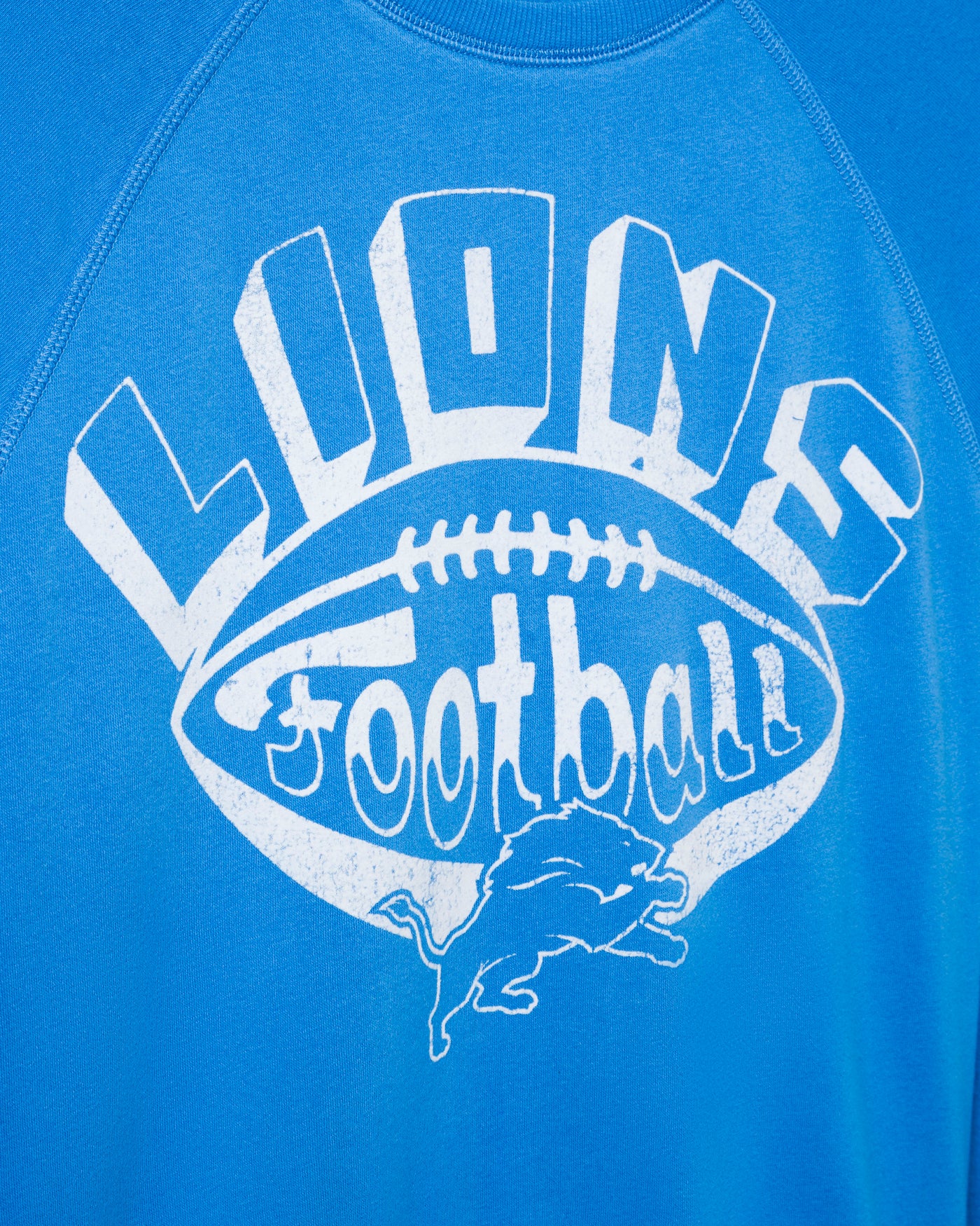 Women's Detroit Lions Football Raglan Crew Fleece - Image 5