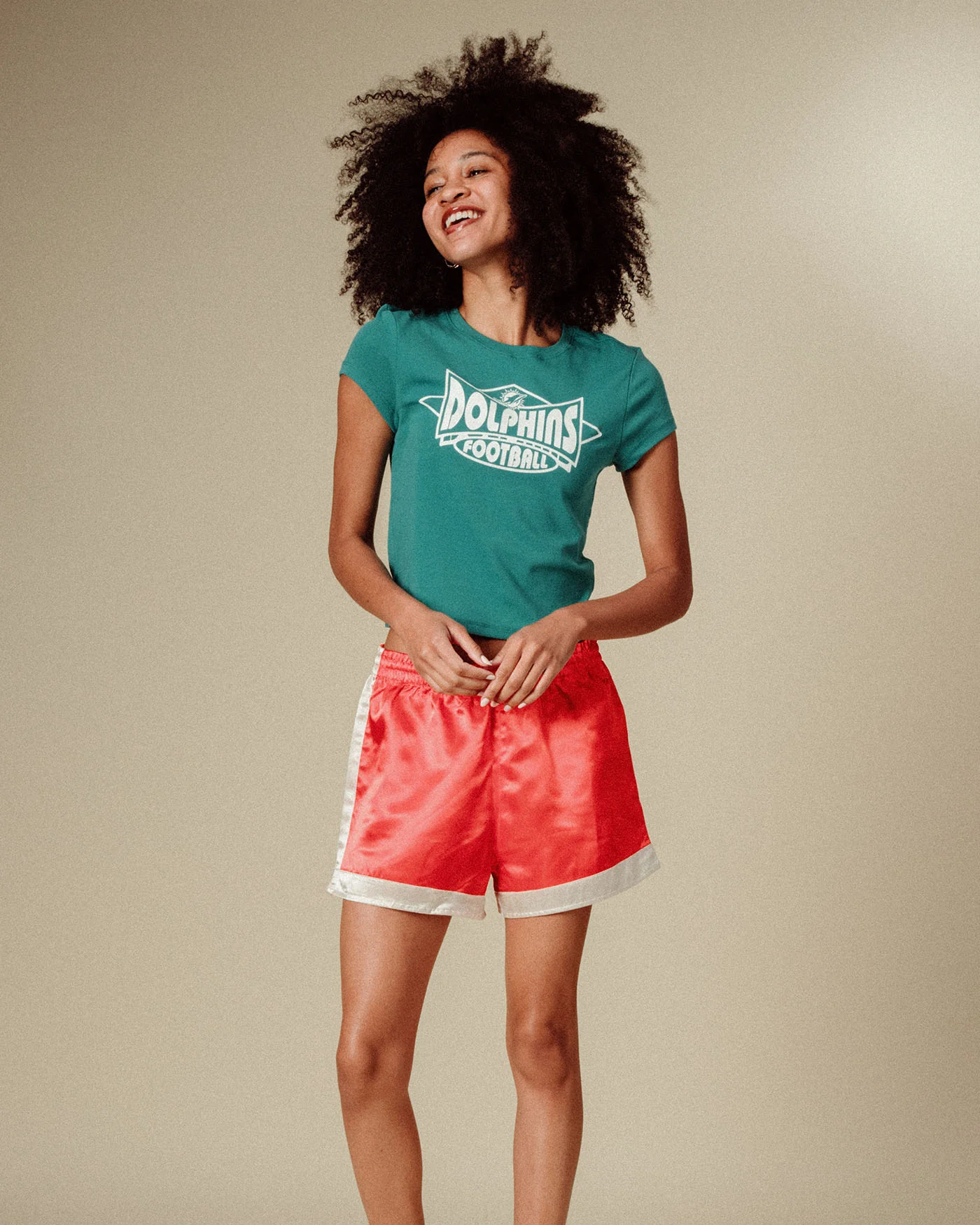 Women's Miami Dolphins Baby Tee - Image 2