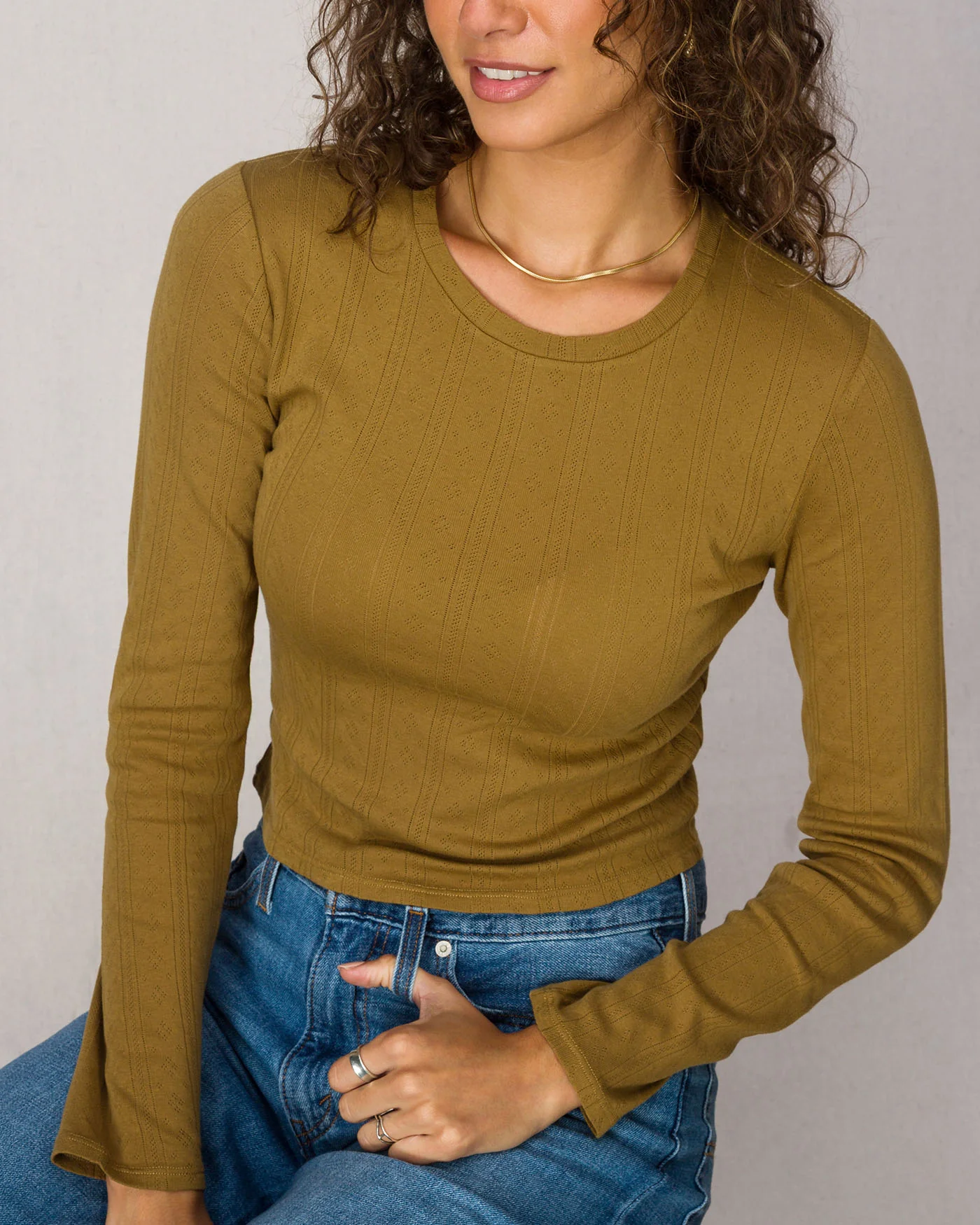 Women's Pointelle Long Sleeve - Image 5