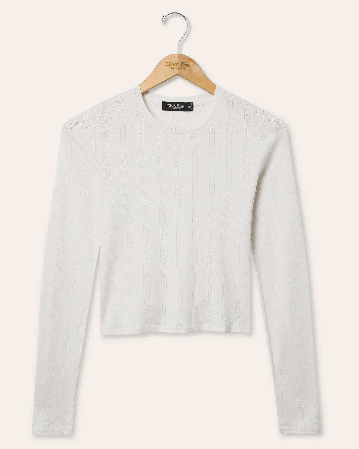Women's Pointelle Knit Long Sleeve