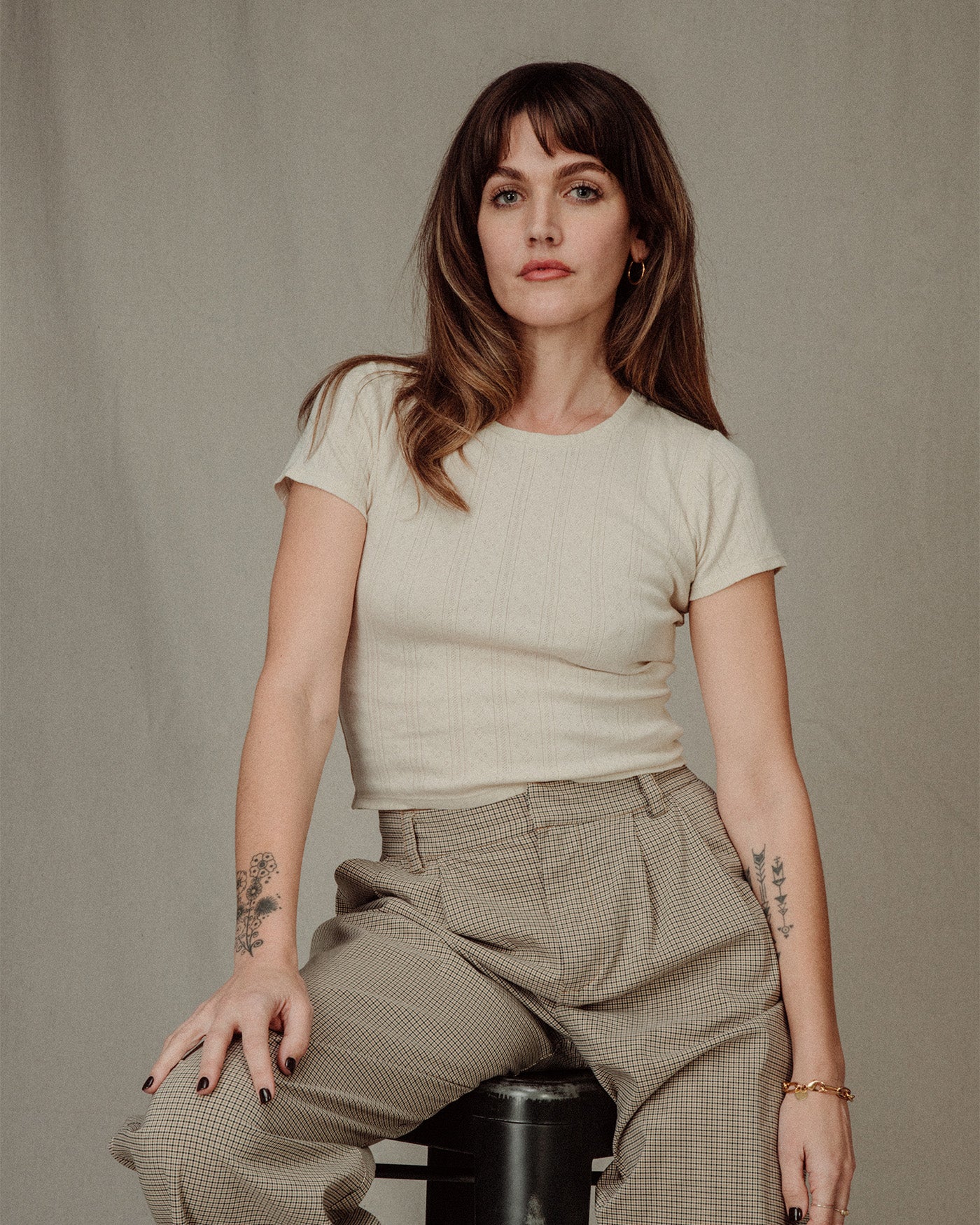 Womens Pointelle Short Sleeve Tee - Image 2