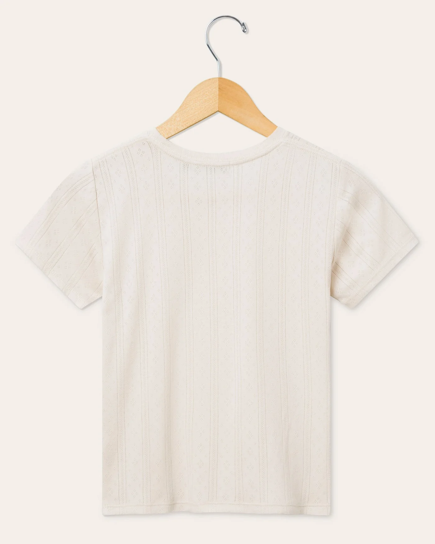 Womens Pointelle Short Sleeve Tee - Image 3
