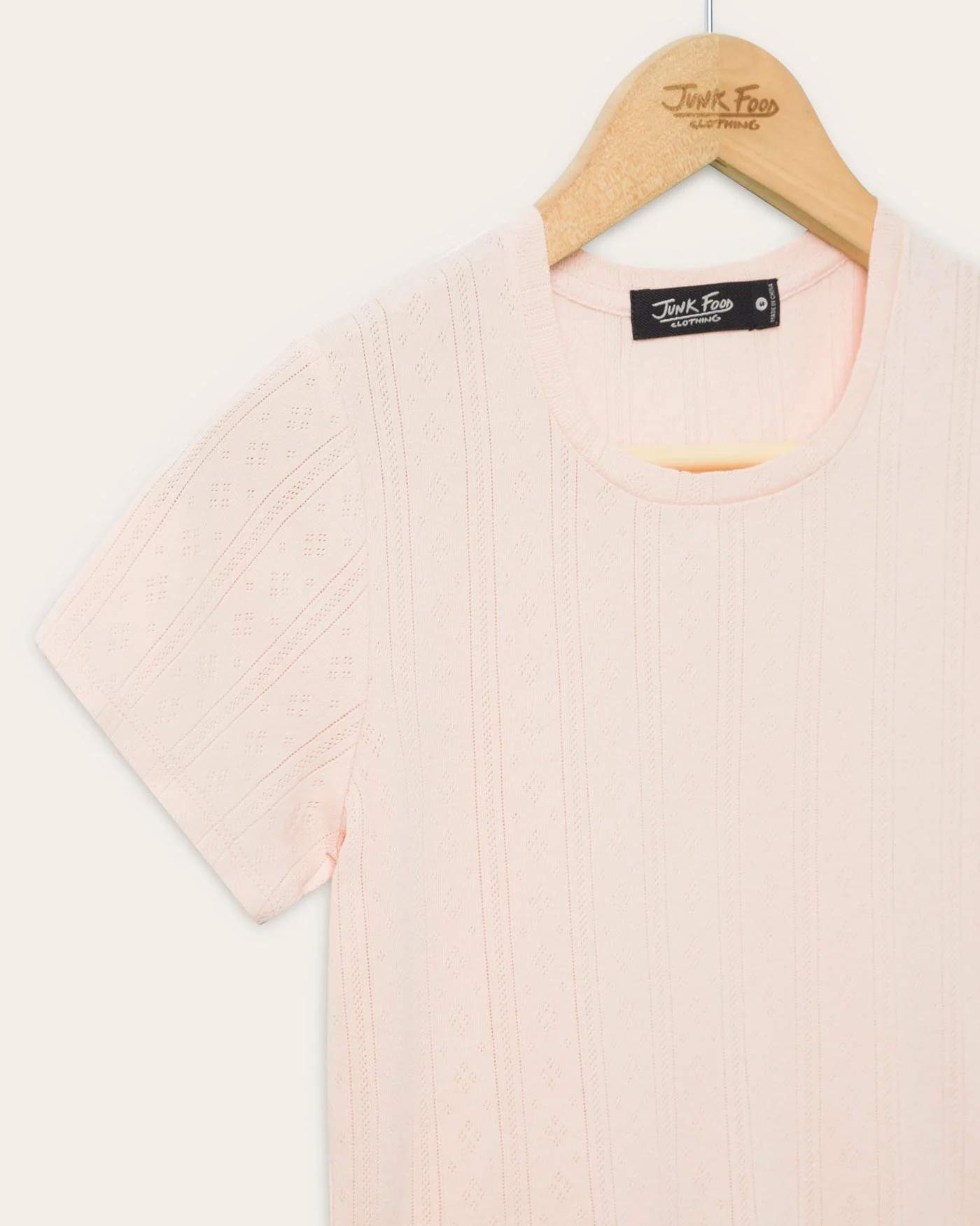 Womens Pointelle Short Sleeve Tee - Image 3
