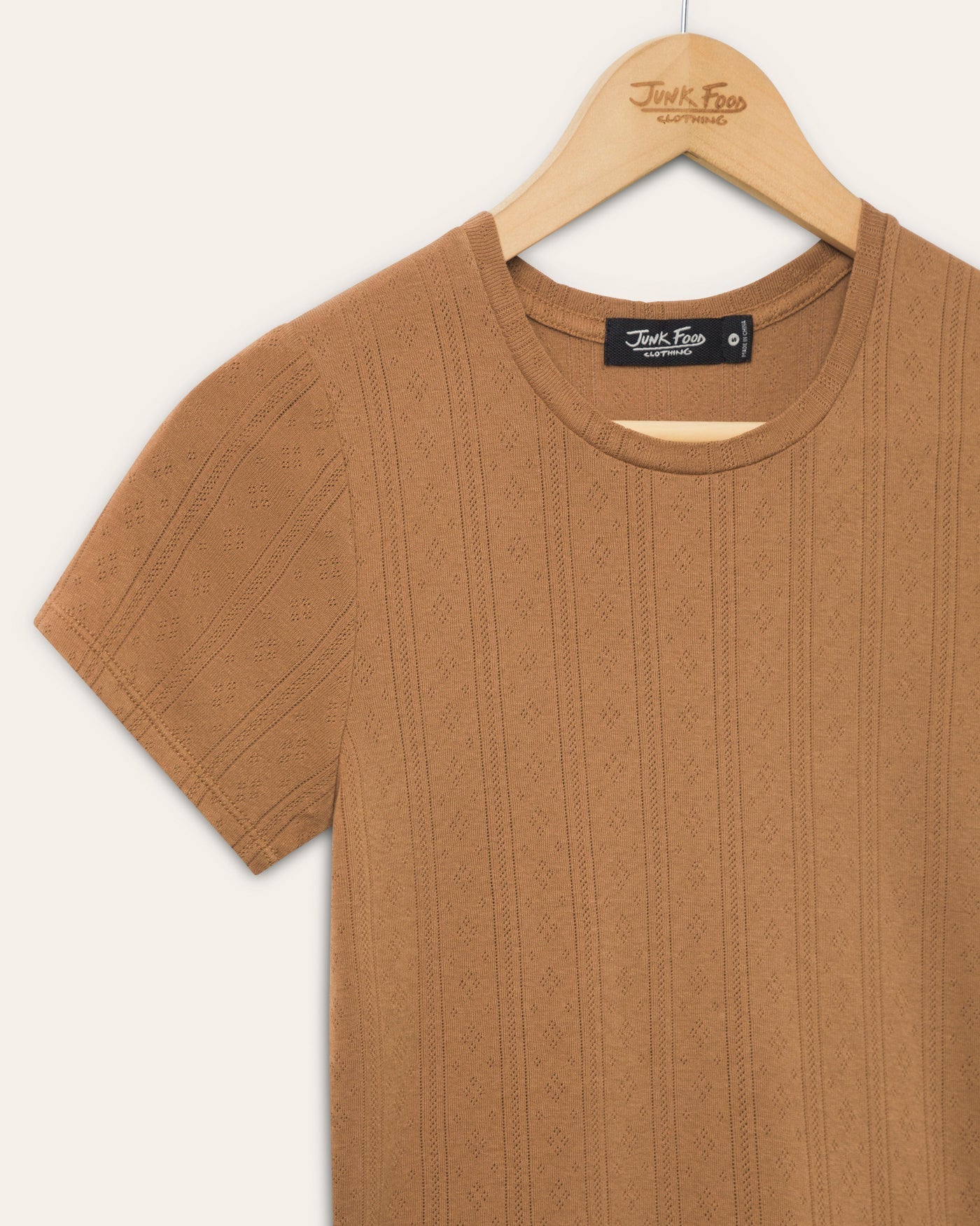 Womens Pointelle Short Sleeve Tee - Image 3