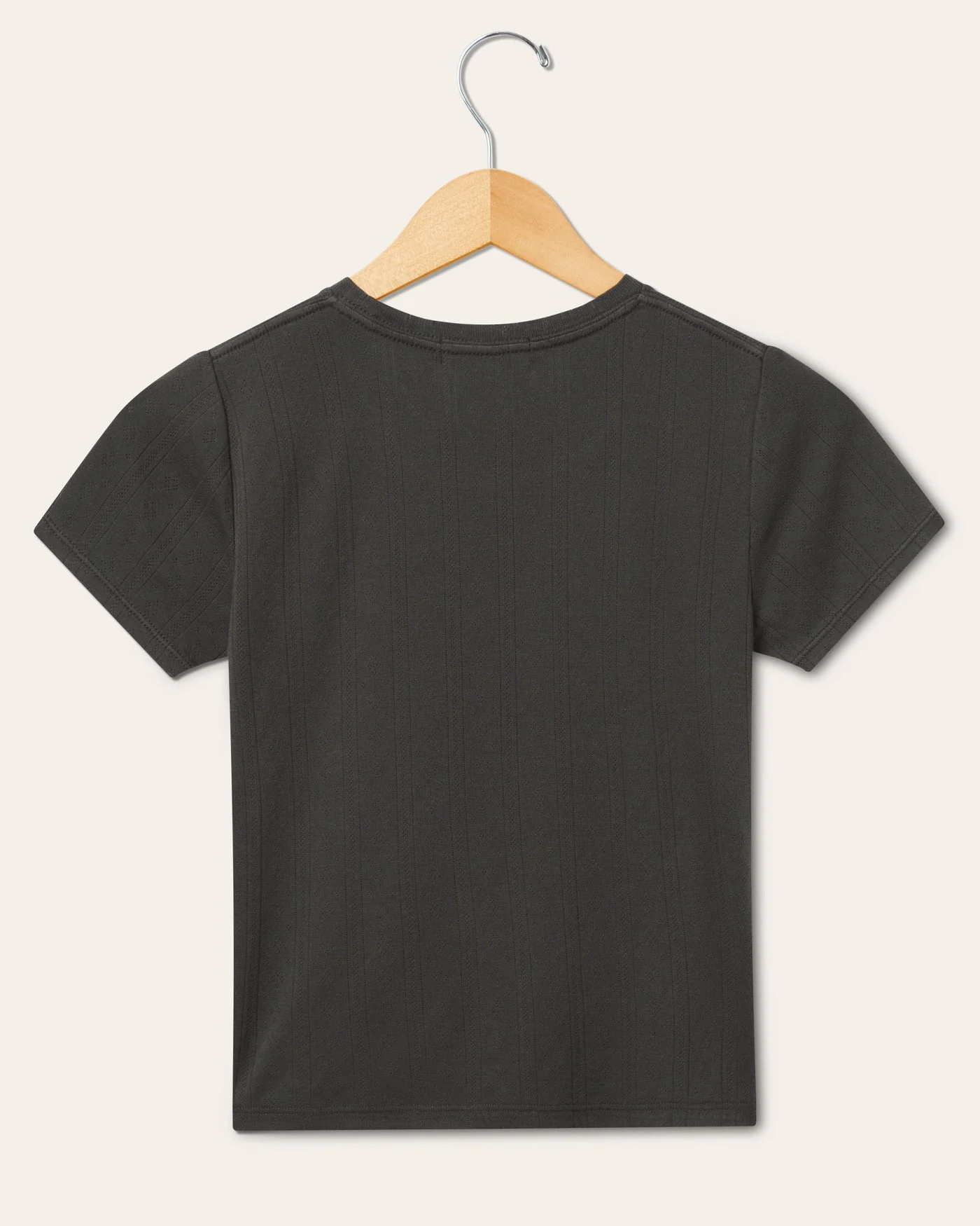 Womens Pointelle Short Sleeve Tee - Image 3