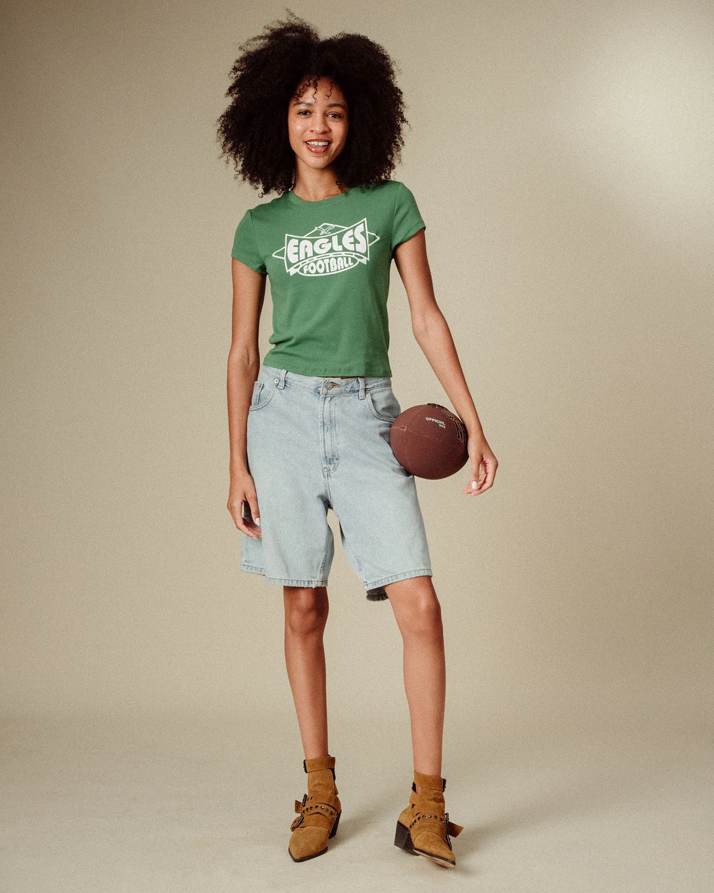 Women's Philadelphia Eagles Baby Tee - Image 2