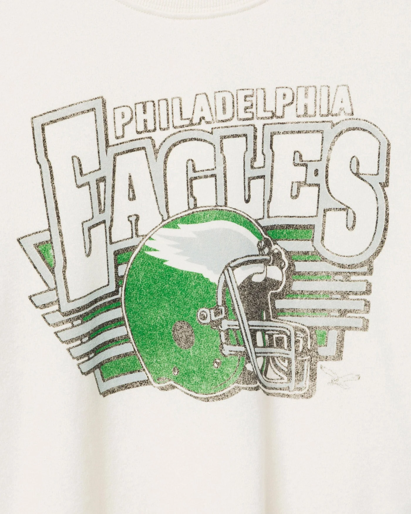 Women's Philadelphia Eagles Kickoff Crop Crew Fleece - Image 3