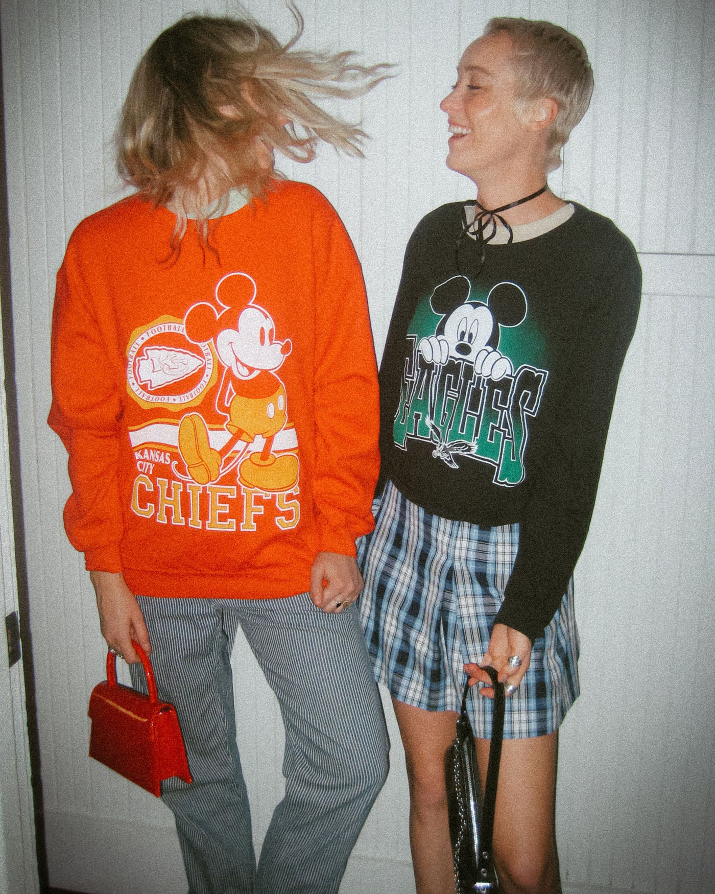 Women's Philadelphia Eagles Mickey Hang on Crop Long Sleeve - Image 2