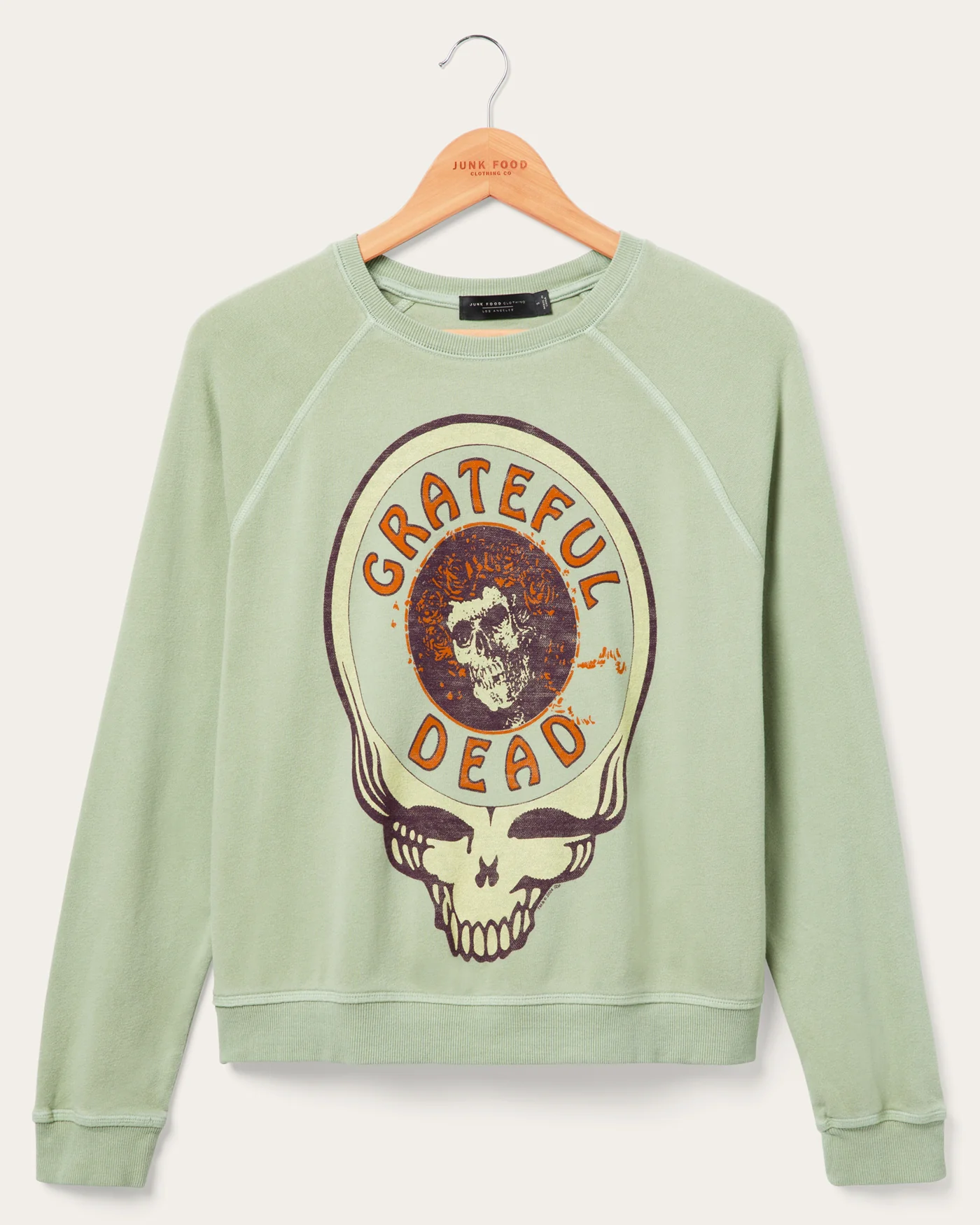 Women's Grateful Dead Skull Raglan Crew Fleece