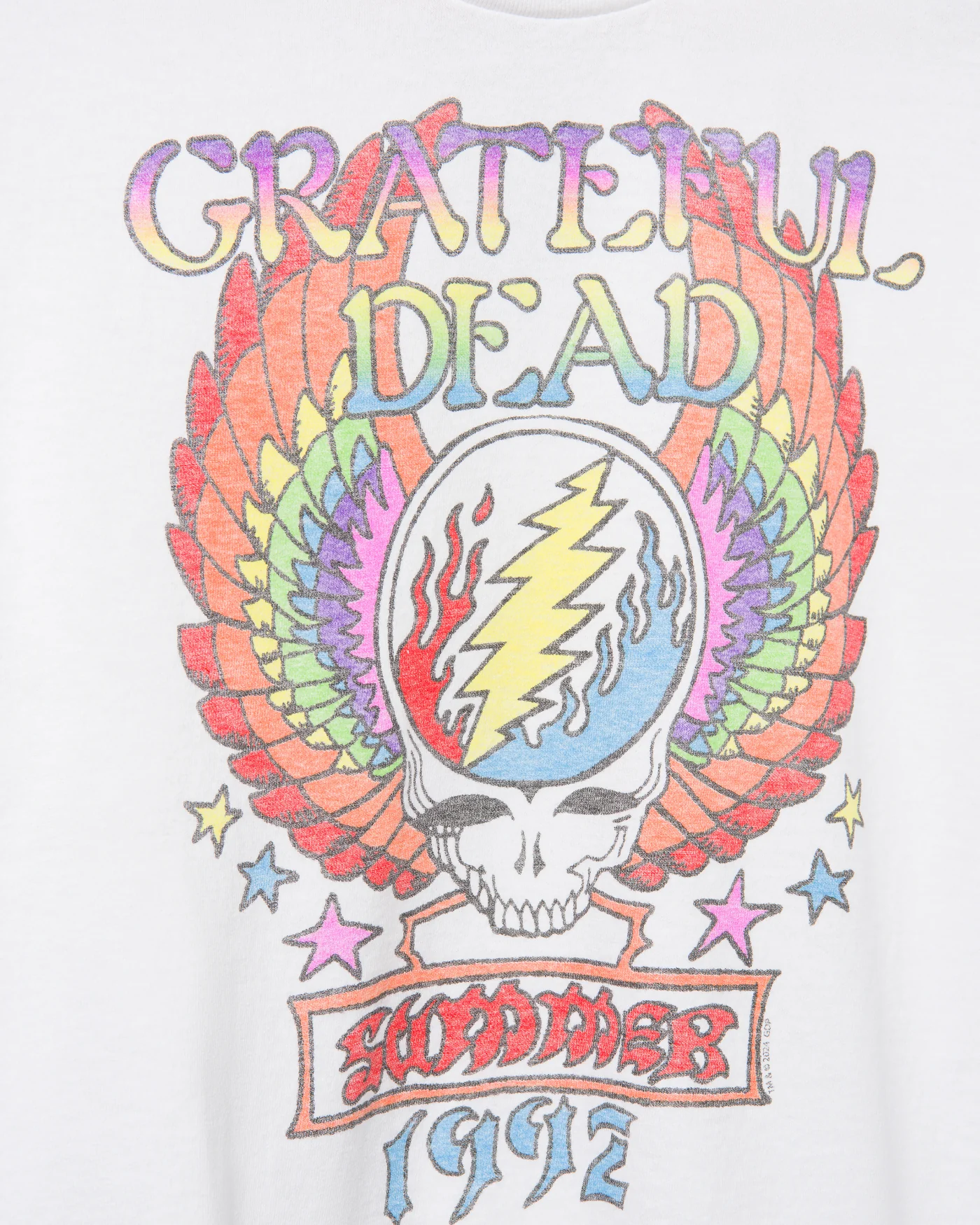 Women's Grateful Dead Winged Skull Flea Market Crop Tee - Image 4