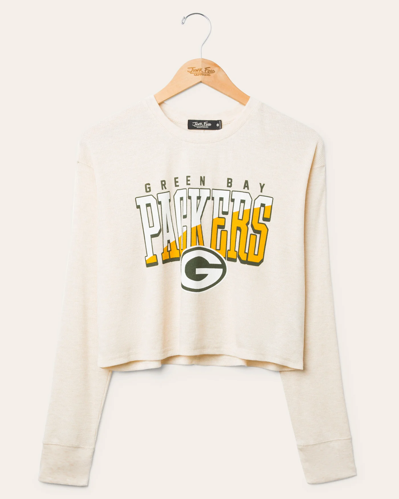 Women's Green Bay Packers Slant Crop Thermal