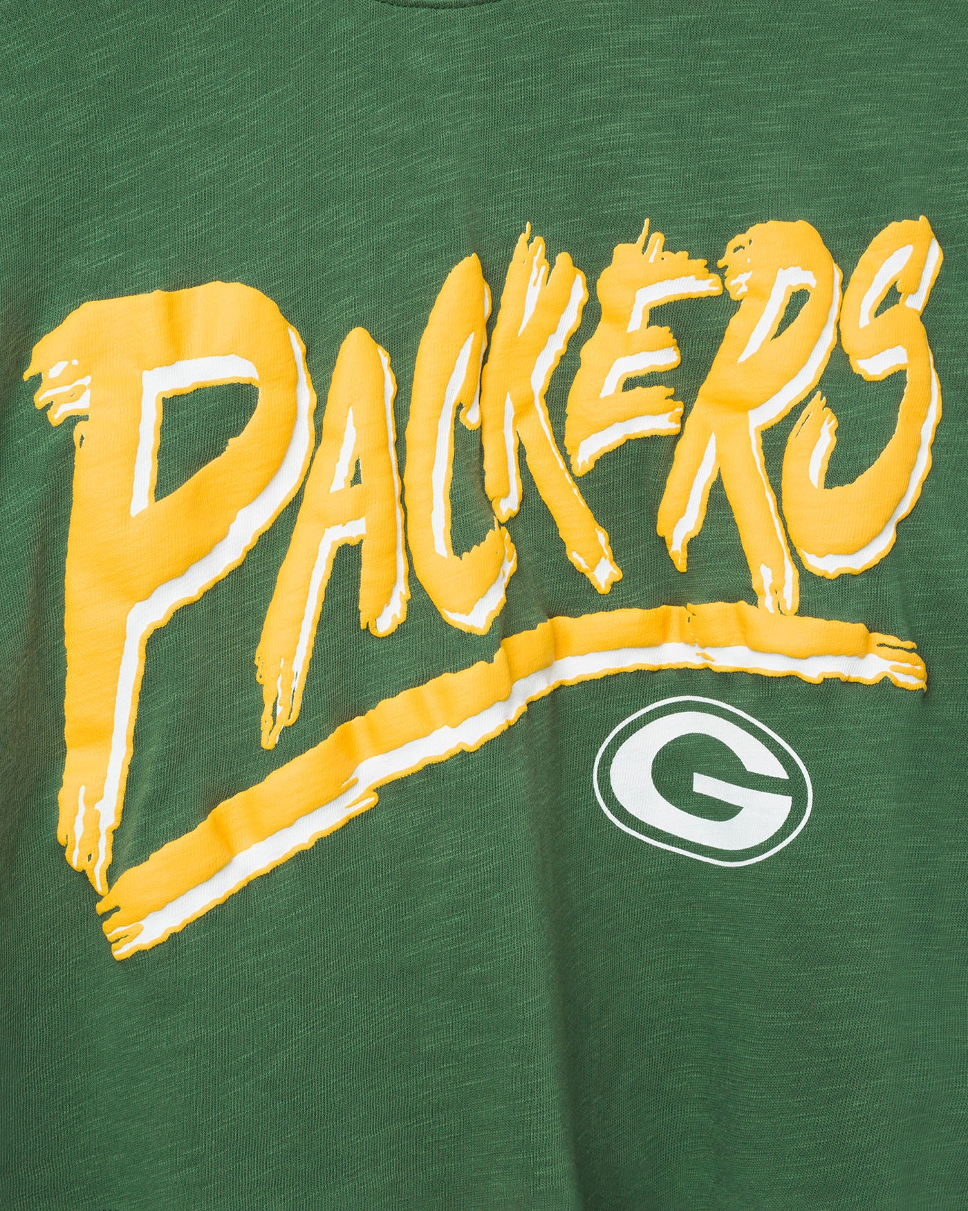 Women's Green Bay Packers Thrill Mock Neck Crop Tee - Image 3