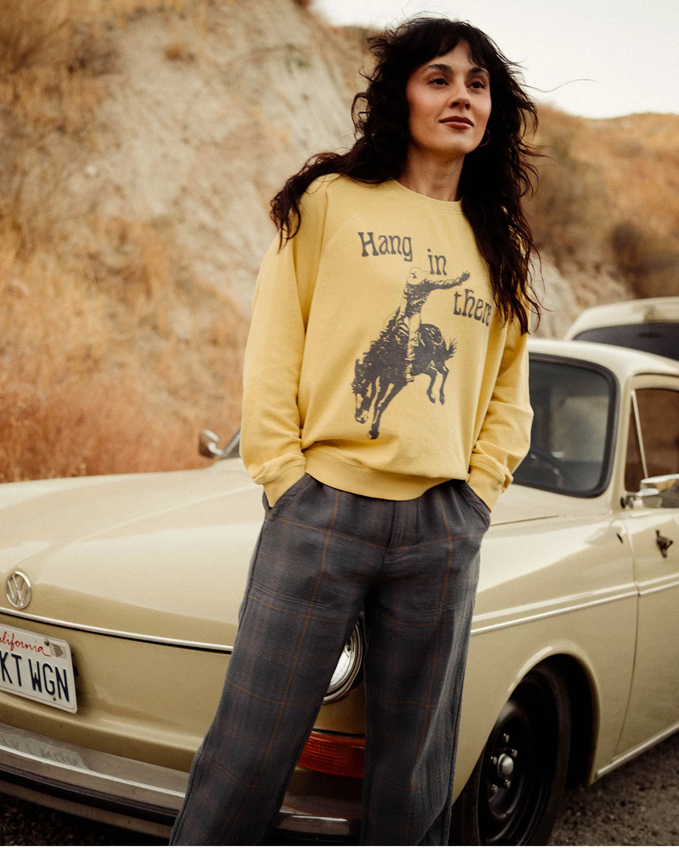 Women's Hang In There Raglan Crew Fleece - Image 2