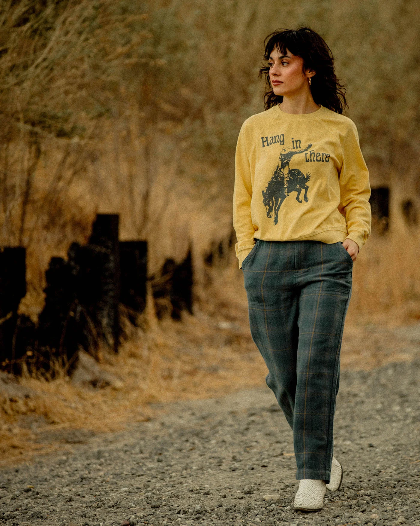 Women's Hang In There Raglan Crew Fleece - Image 3