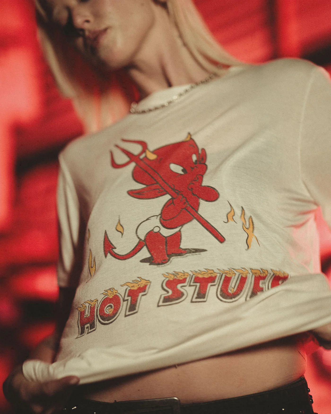 Women's Hot Stuff The Little Devil Vintage Tissue Tee - Image 2