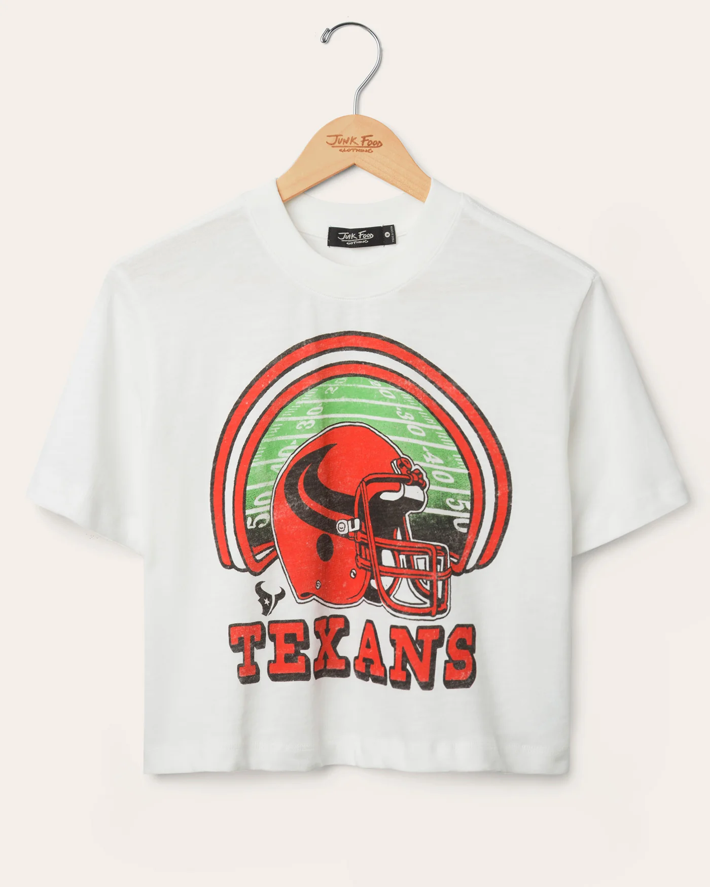 Women's Houston Texans Game Time Mock Neck Crop Tee