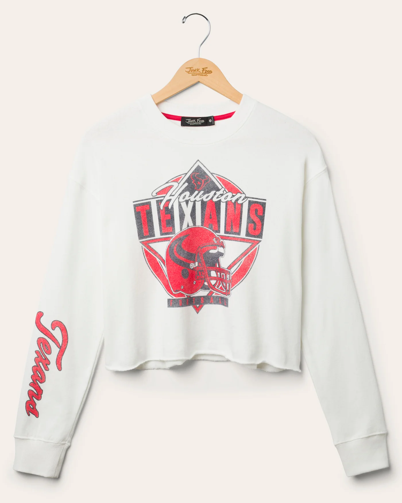 Women's Houston Texans Helmet Crop Fleece