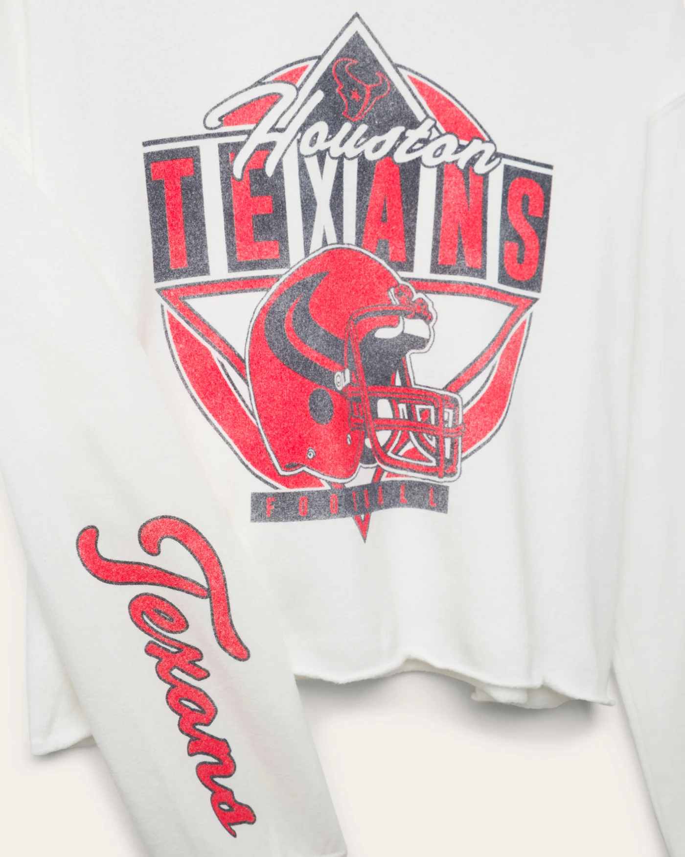 Women's Houston Texans Helmet Crop Fleece - Image 3