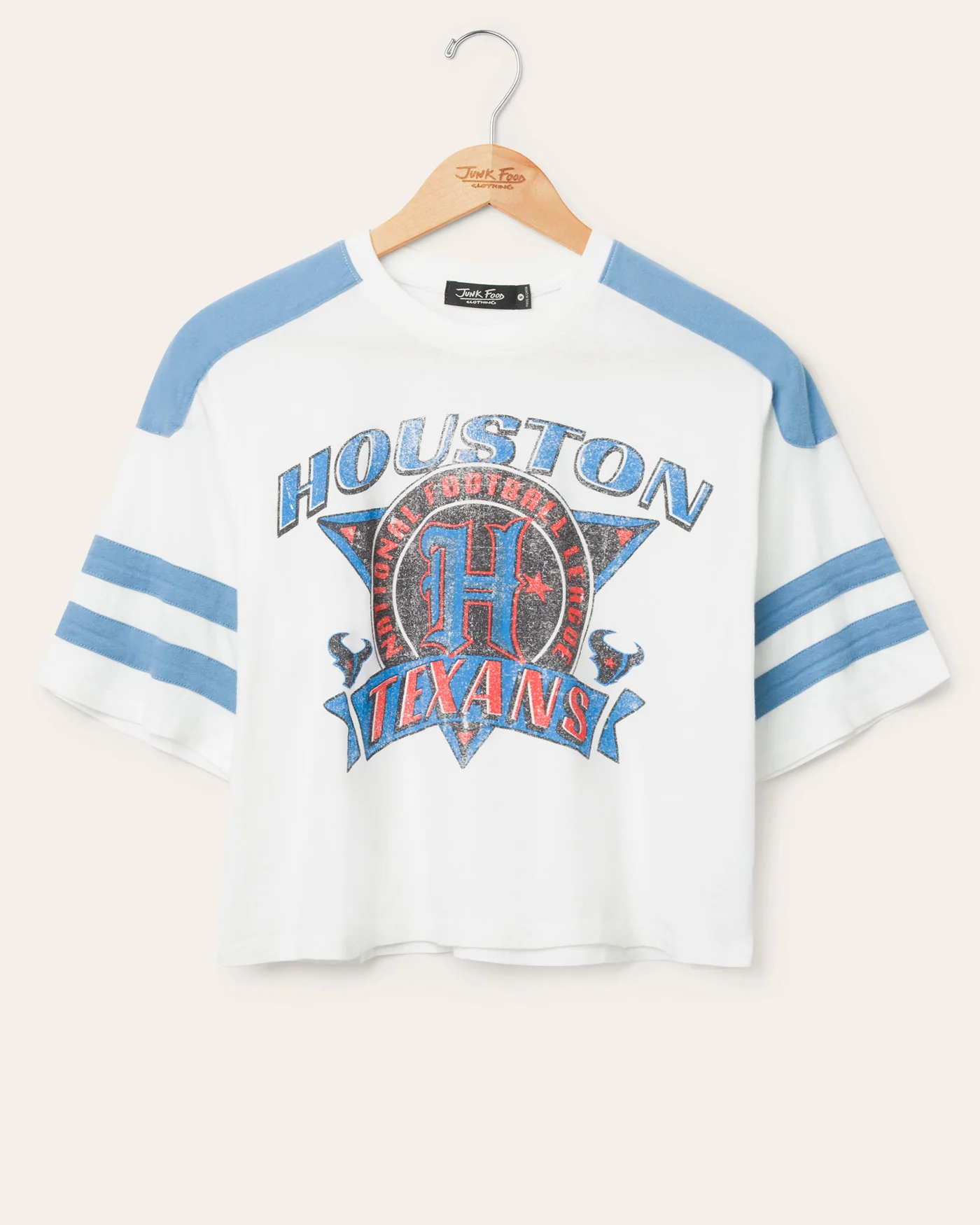 Women's Houston Texans Striped Crop Tee