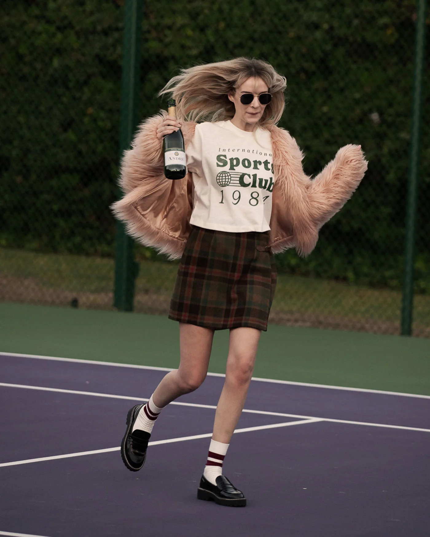 Women's International Sports Club 1984 Mock Neck Crop Tee - Image 2