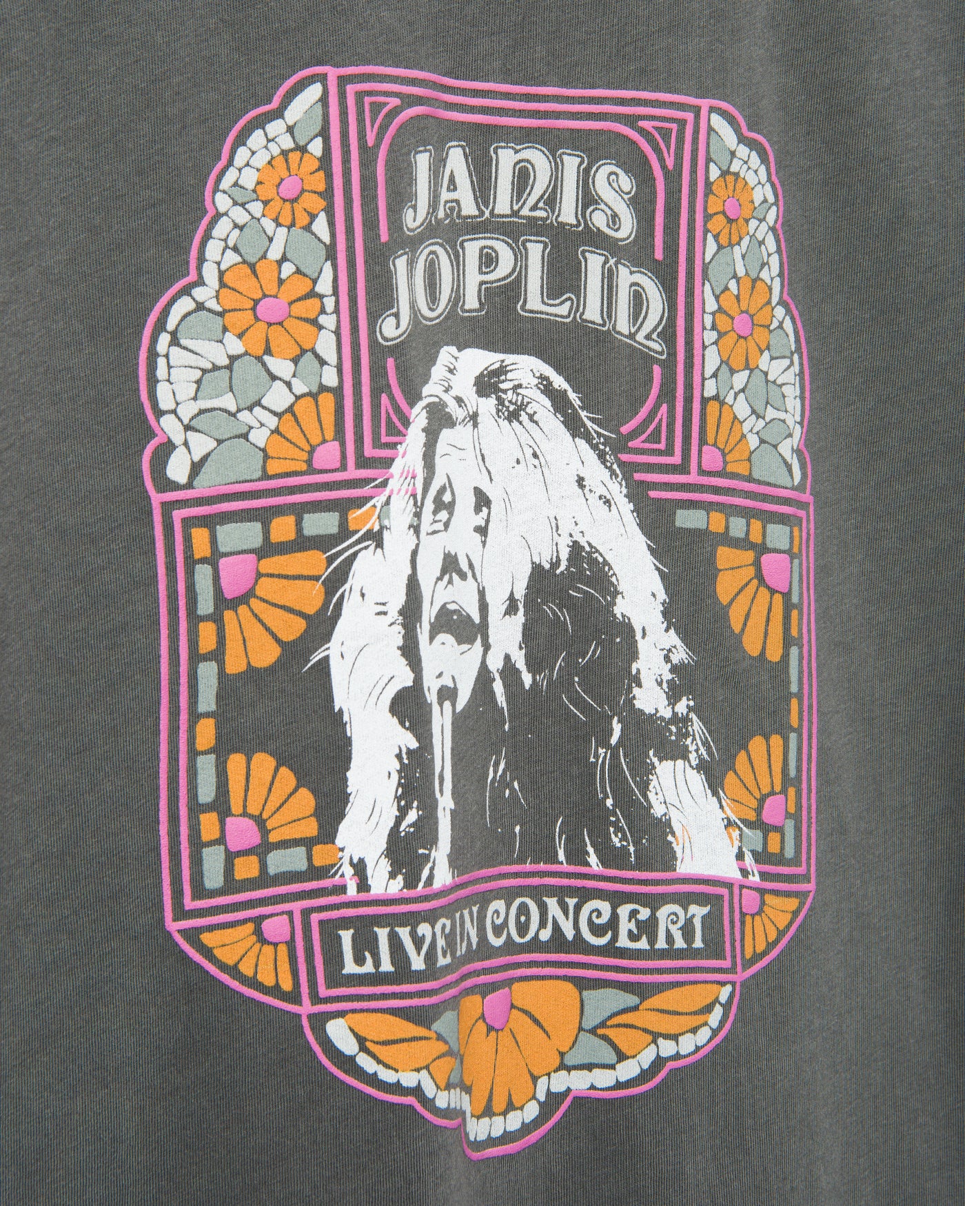 Women's Janis Joplin Live In Concert Vintage Tee - Image 4