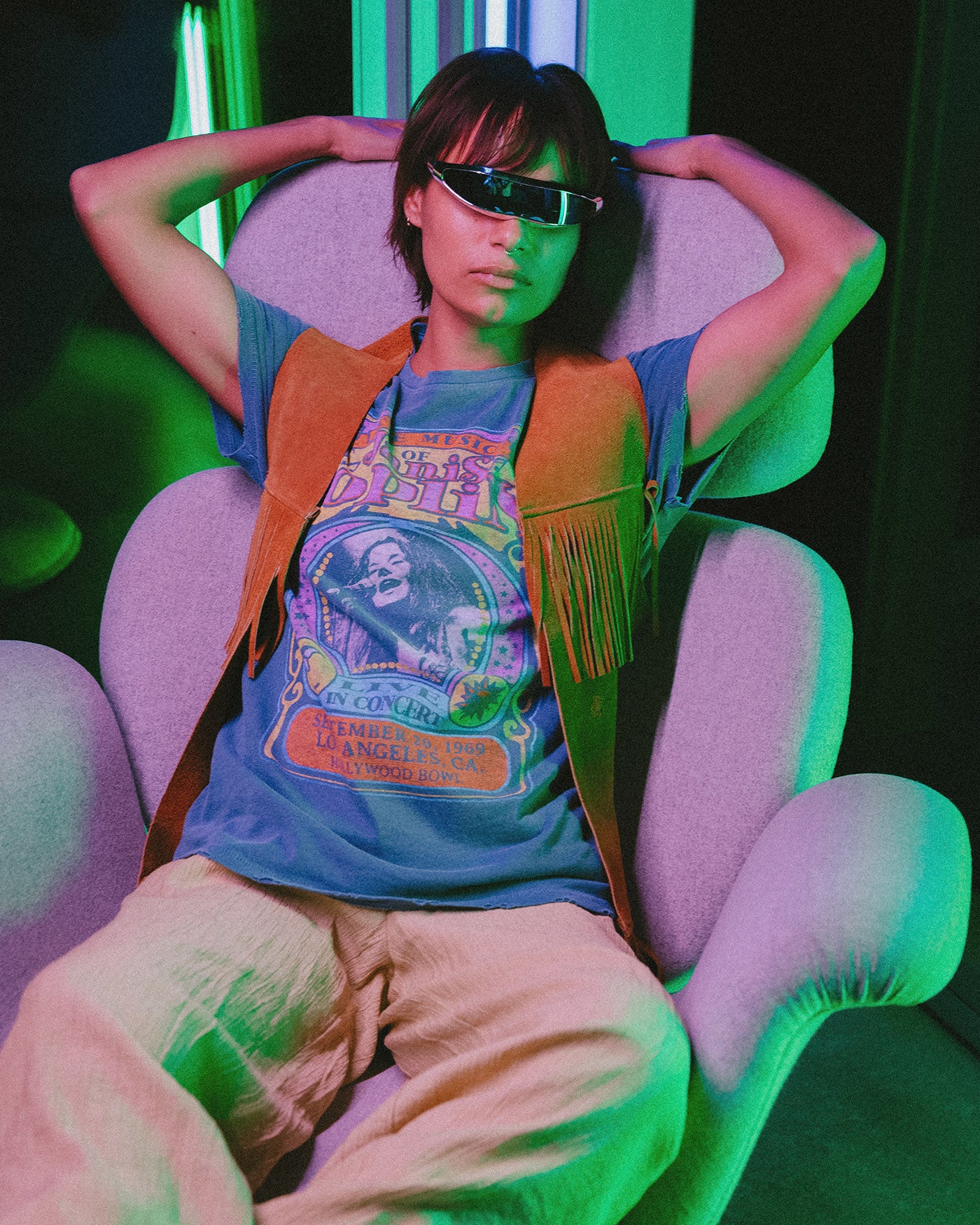 Womens Janis Joplin Vintage Tee - Image 3