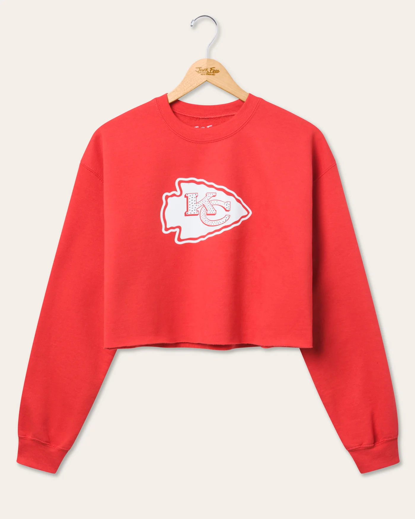 Women's Kansas City Chiefs Bling Flea Market Crop Fleece