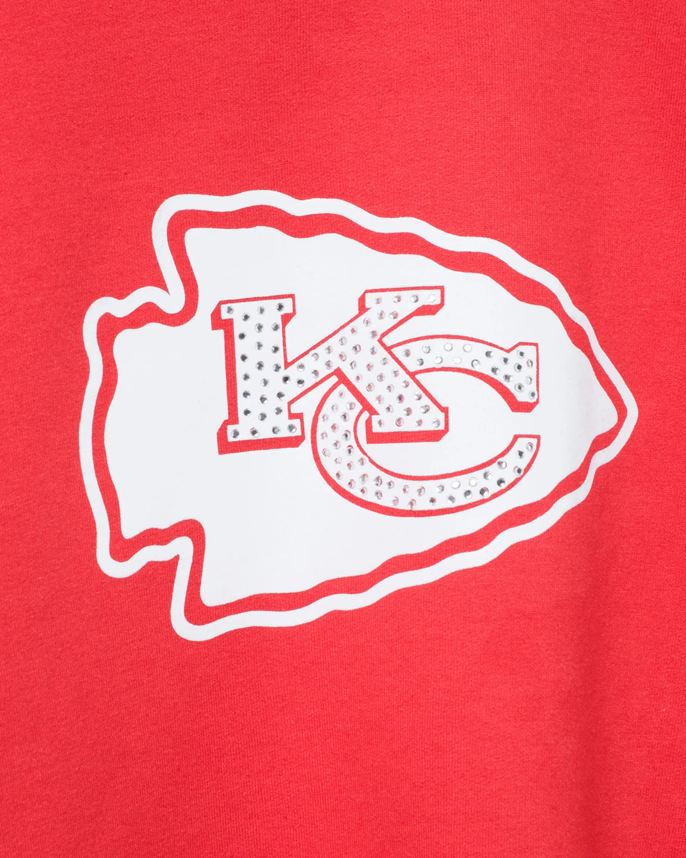 Women's Kansas City Chiefs Bling Flea Market Crop Fleece - Image 5