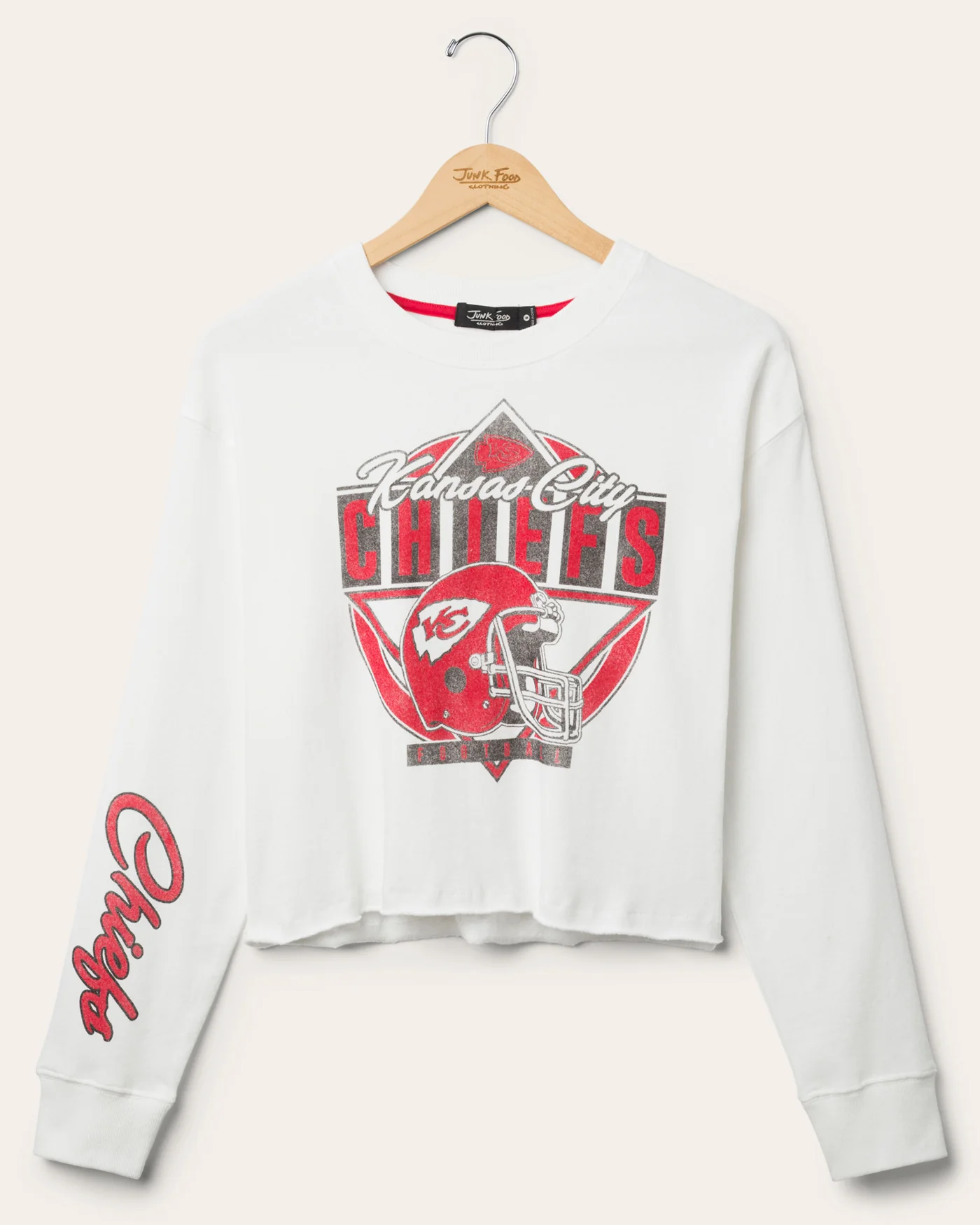 Women's Kansas City Chiefs Helmet Crop Fleece