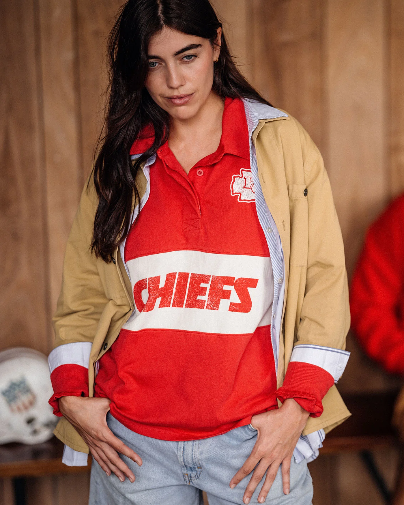 Women's Kansas City Chiefs Rugby Long Sleeve - Image 3