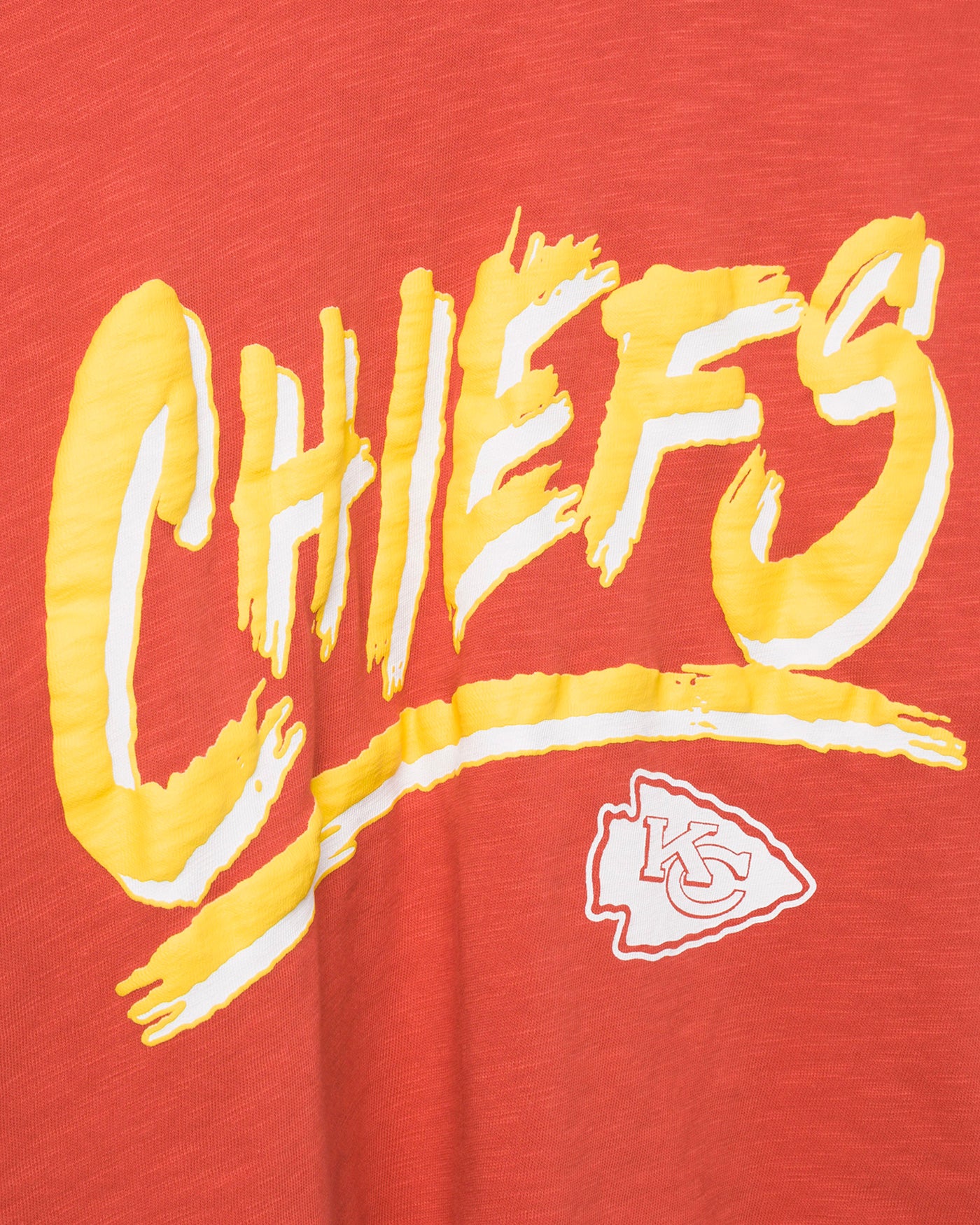 Women's Kansas City Chiefs Thrill Mock Neck Crop Tee - Image 3