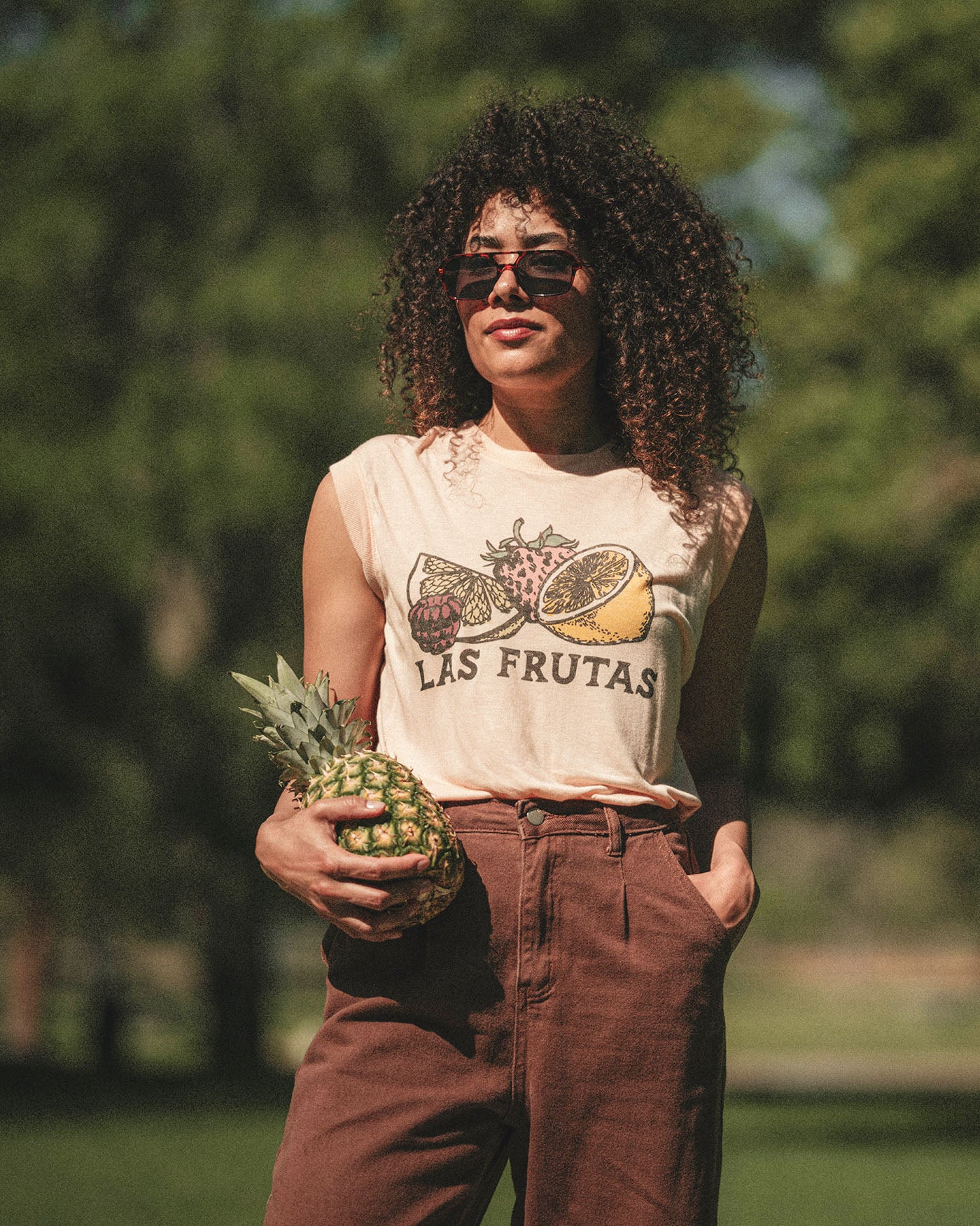 Women's Las Frutas Vintage Tissue Tank - Image 2