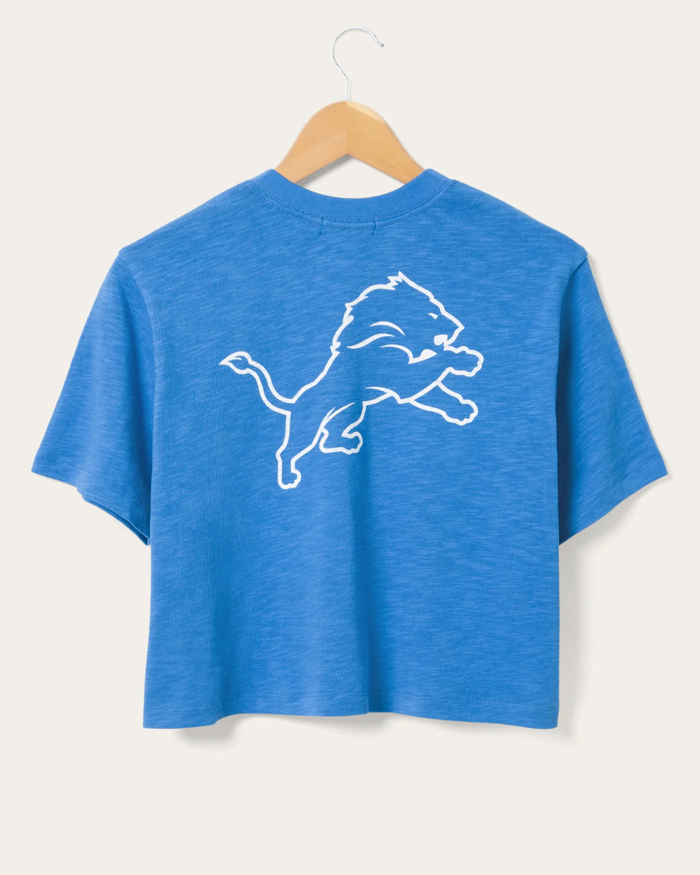 Women's Detroit Lions Dual Threat Mock Neck Crop Tee - Image 4