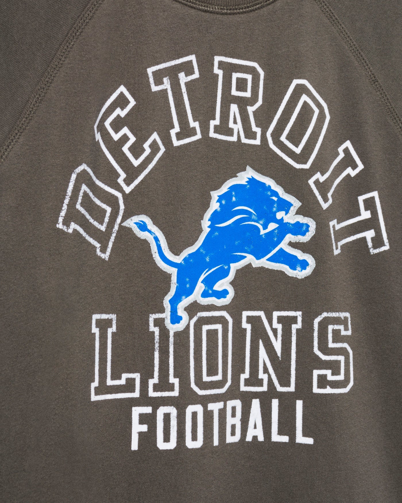 Women's Detroit Lions Flocked Raglan Crew Fleece - Image 3