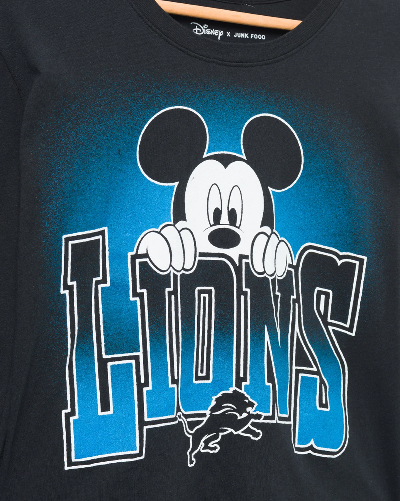 Women's Detroit Lions Mickey Hang on Crop Long Sleeve - Image 3