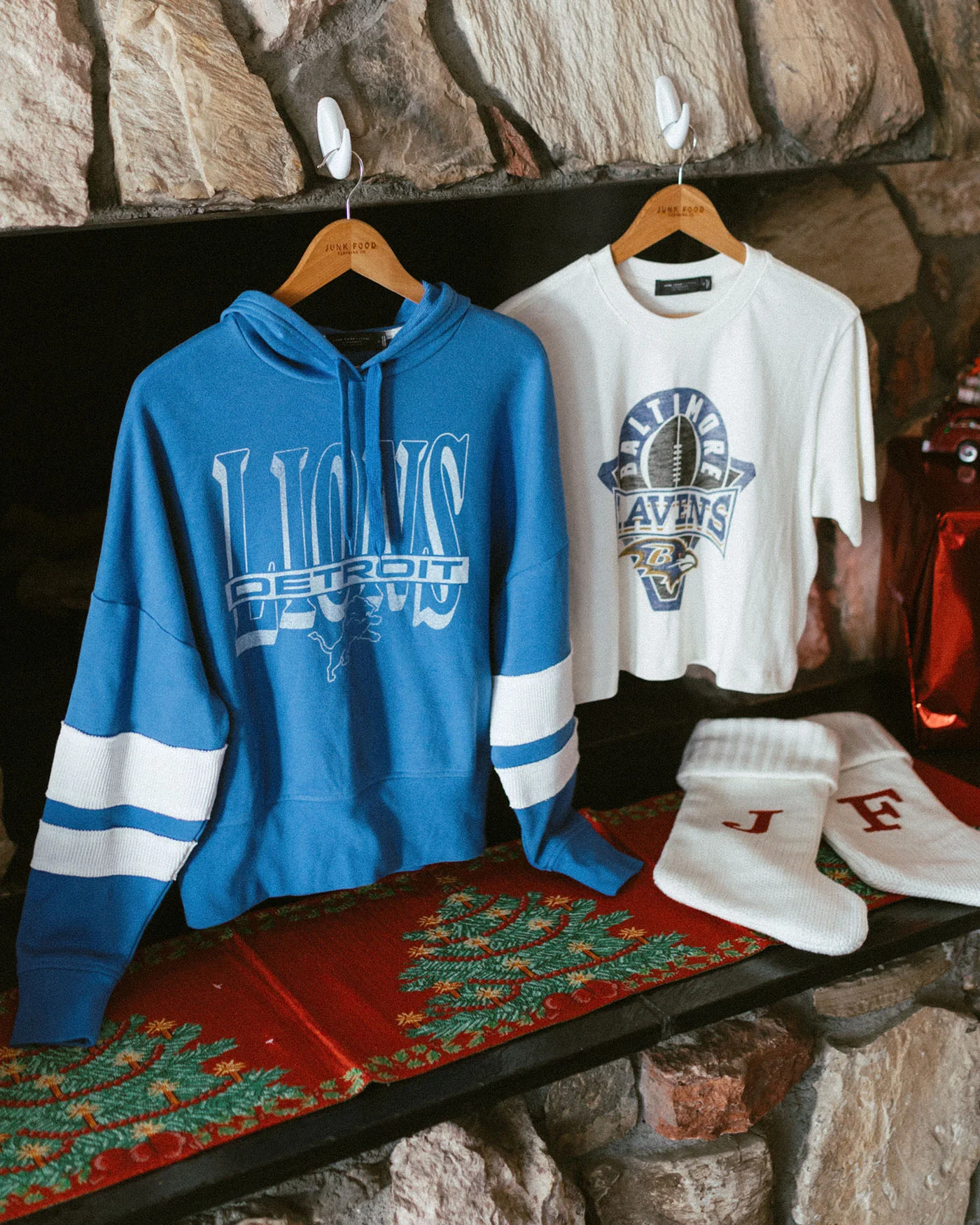 Women's Detroit Lions Stripe Hoodie - Image 2