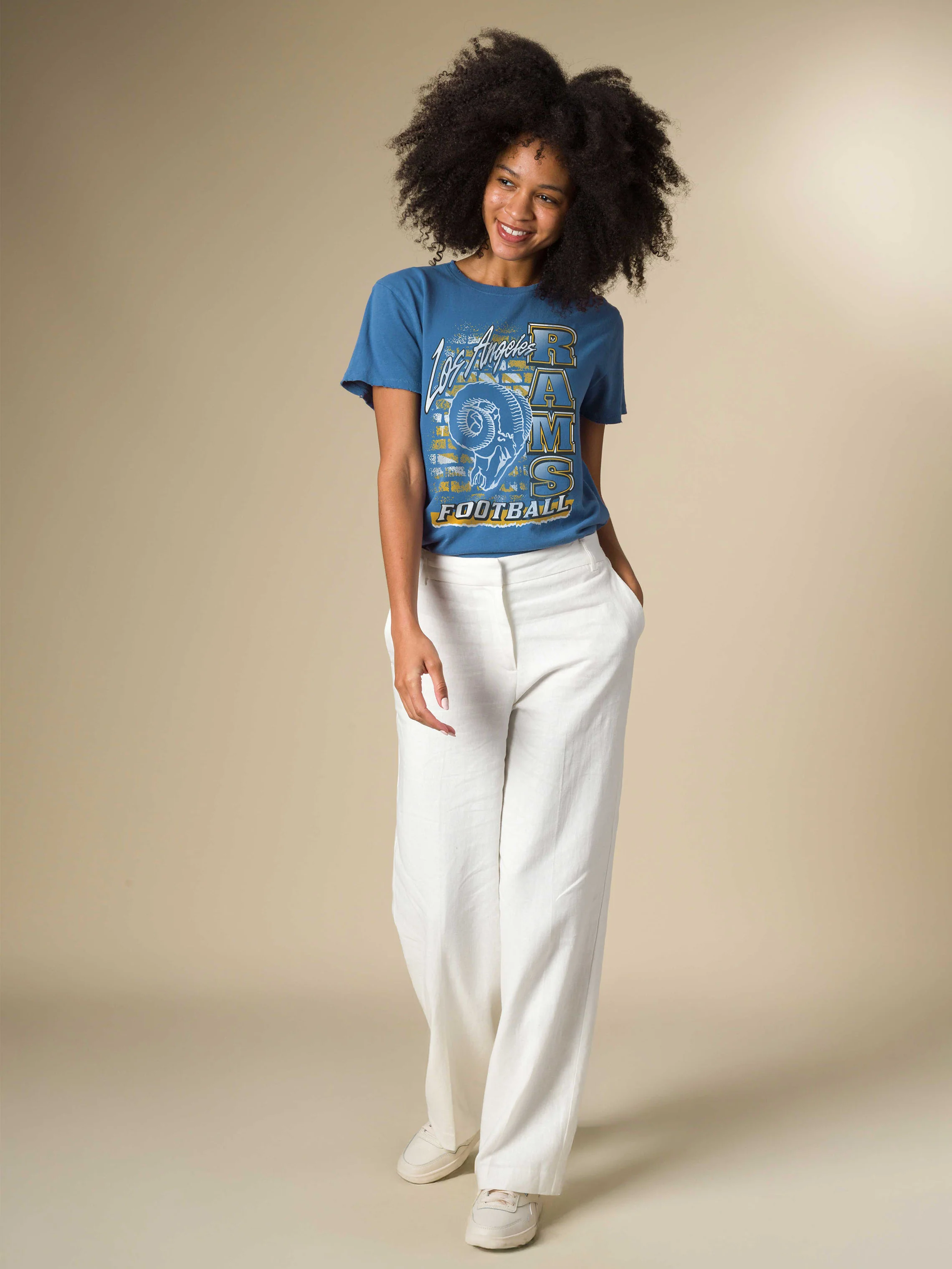 Women's Los Angeles Rams Brick Vintage Tee - Image 3