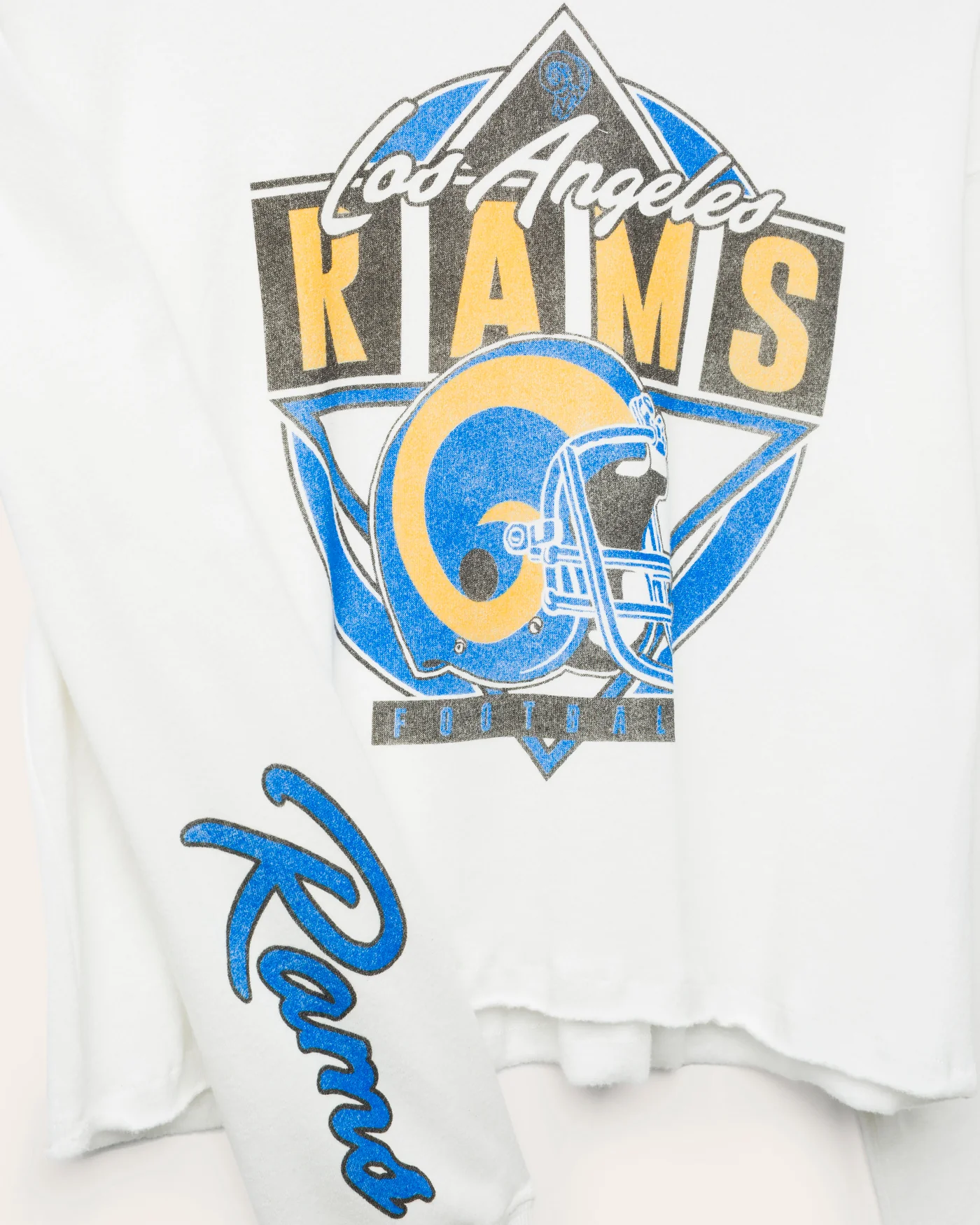 Women's Los Angeles Rams Helmet Crop Fleece - Image 5