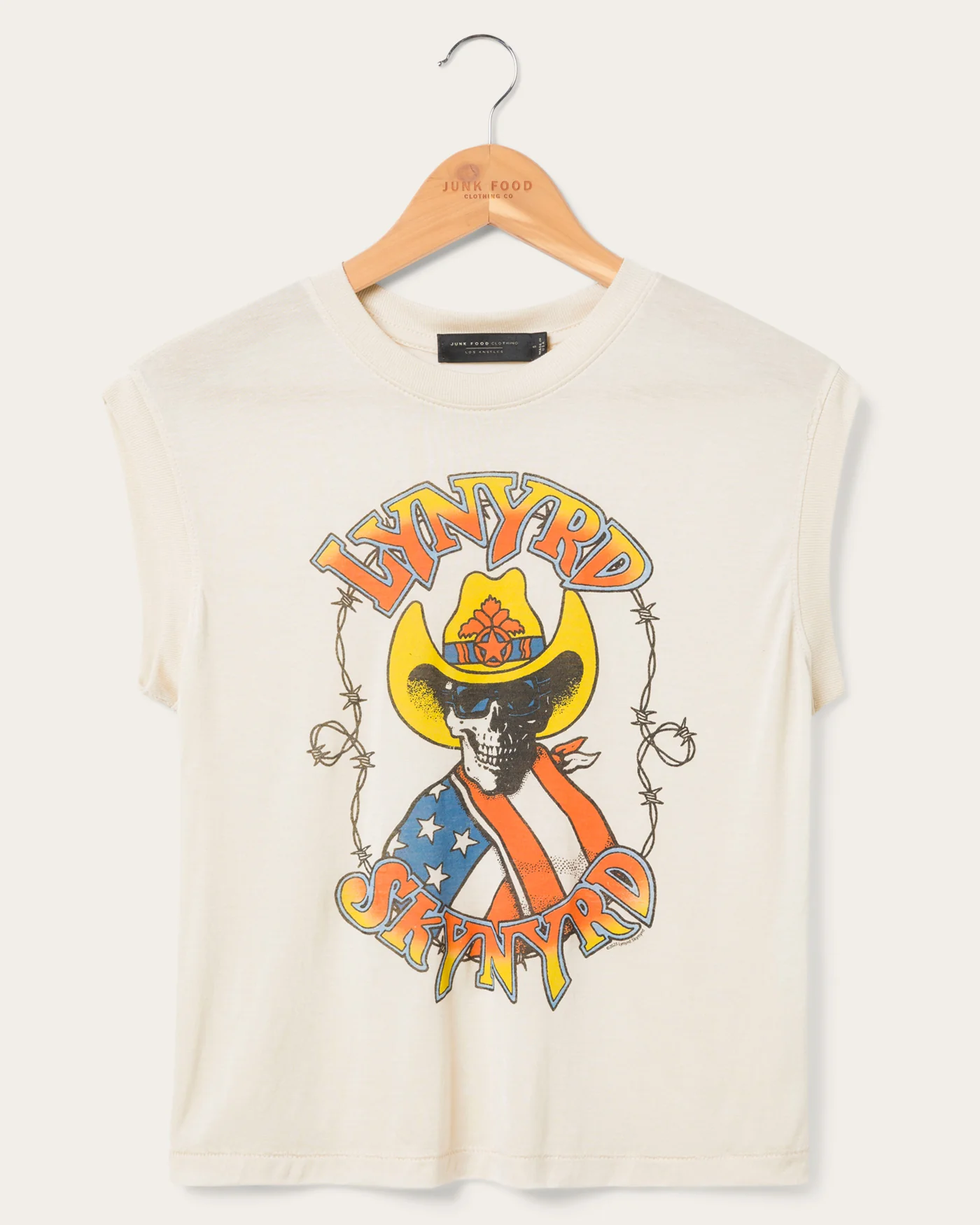 Women's Lynyrd Skynyrd Skull Cowboy Vintage Tissue Tank