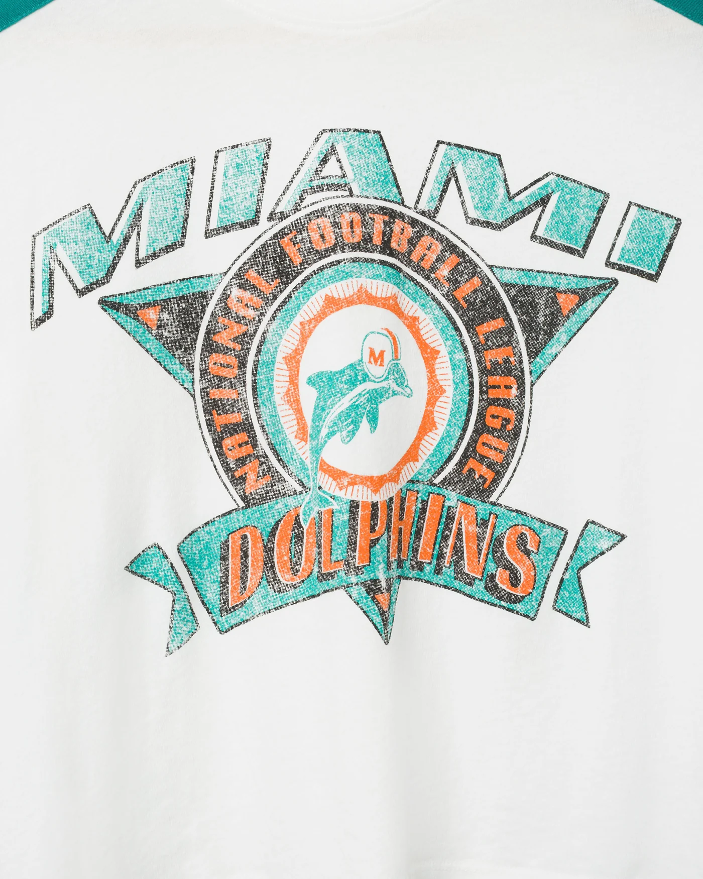 Women's Miami Dolphins Striped Crop Tee - Image 3