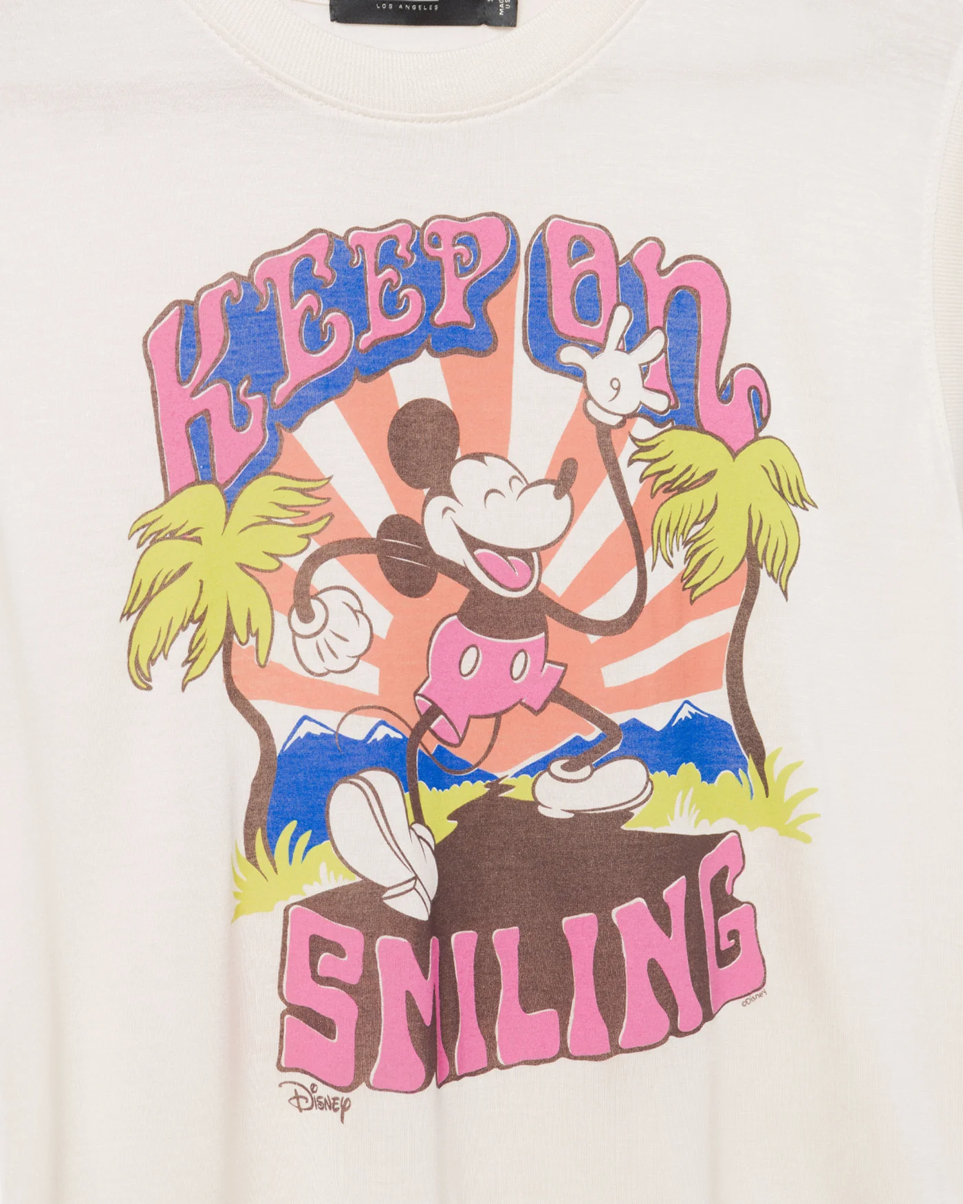 Women's Mickey Keep On Smiling Vintage Tissue Tank - Image 4