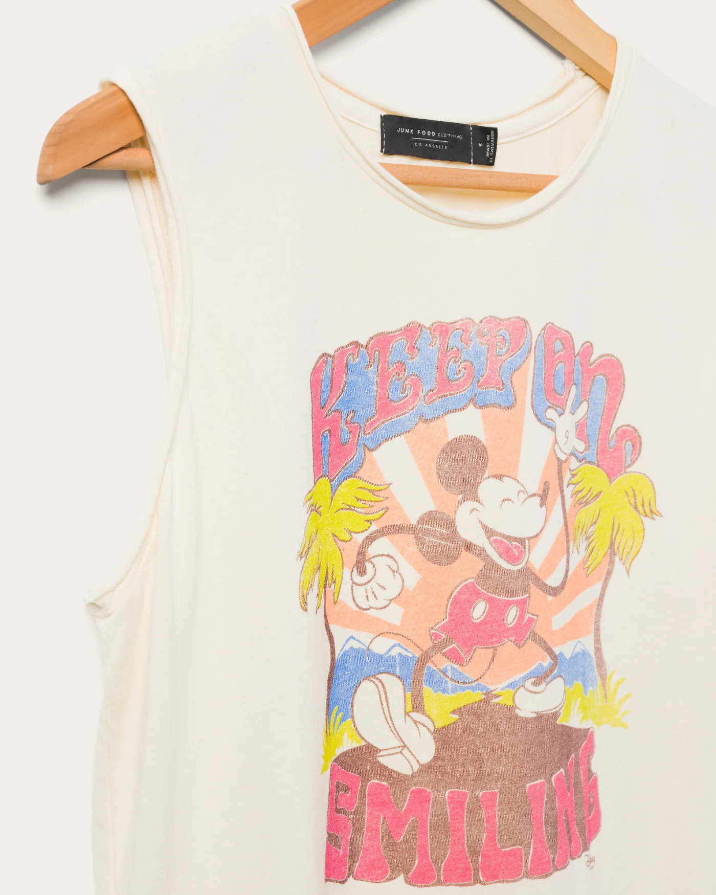 Women's Mickey Keep Smiling Muscle Tank - Image 4
