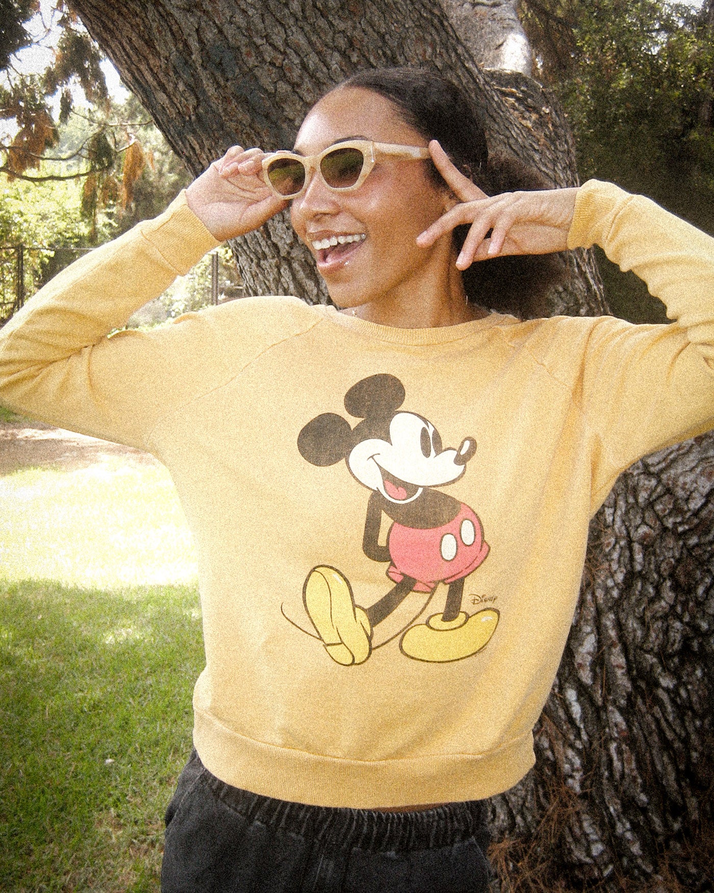 Women's Mickey Mouse Fleece Vintage Raglan Pullover - Image 2