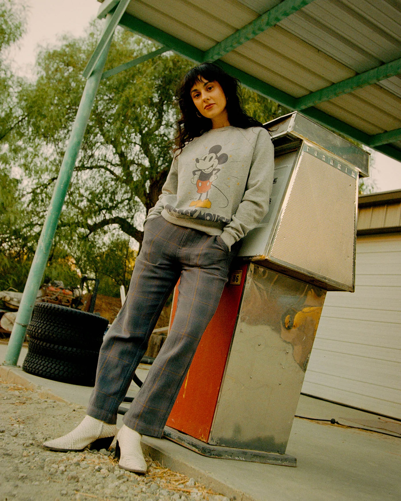 Women's Mickey Mouse Vintage Raglan Crew Fleece - Image 2