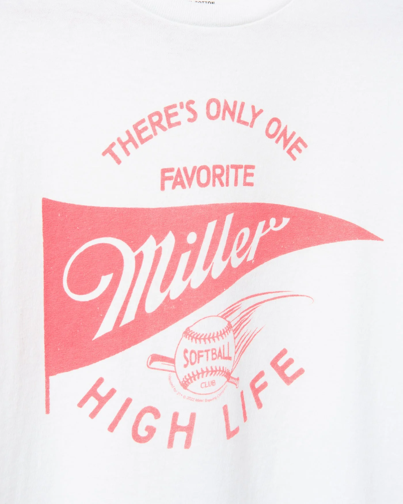 Women's Miller High Life Sportsman's Club Softball Flea Market Crop Tee - Image 4